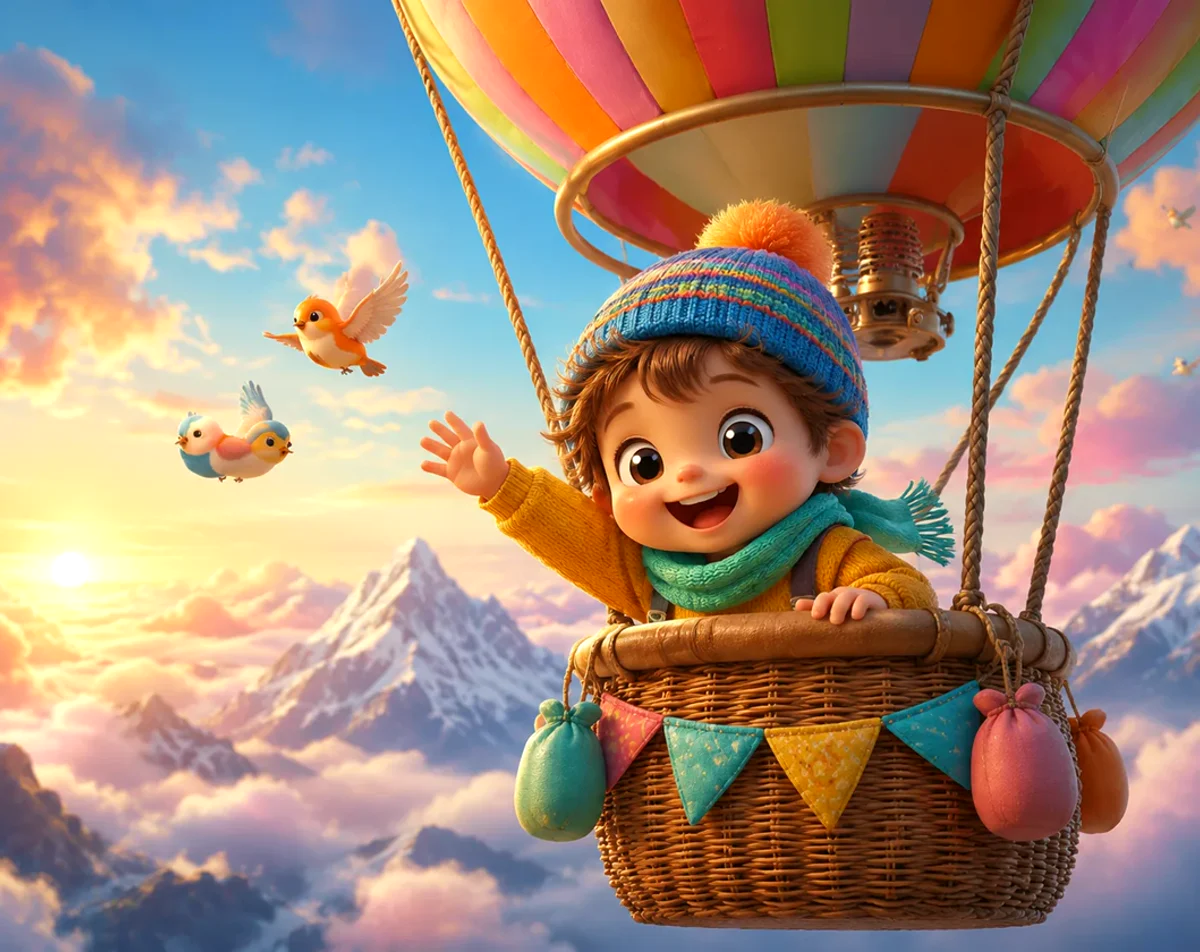 Kids by Hi Mom koleksiyonu — bulutların üzerinde balon turu