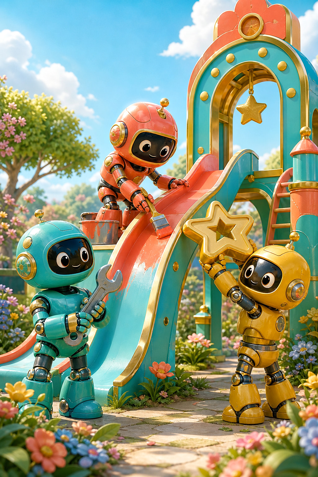 Oyun Bahçesi Ustaları — Kids by Hi Mom cam tablo