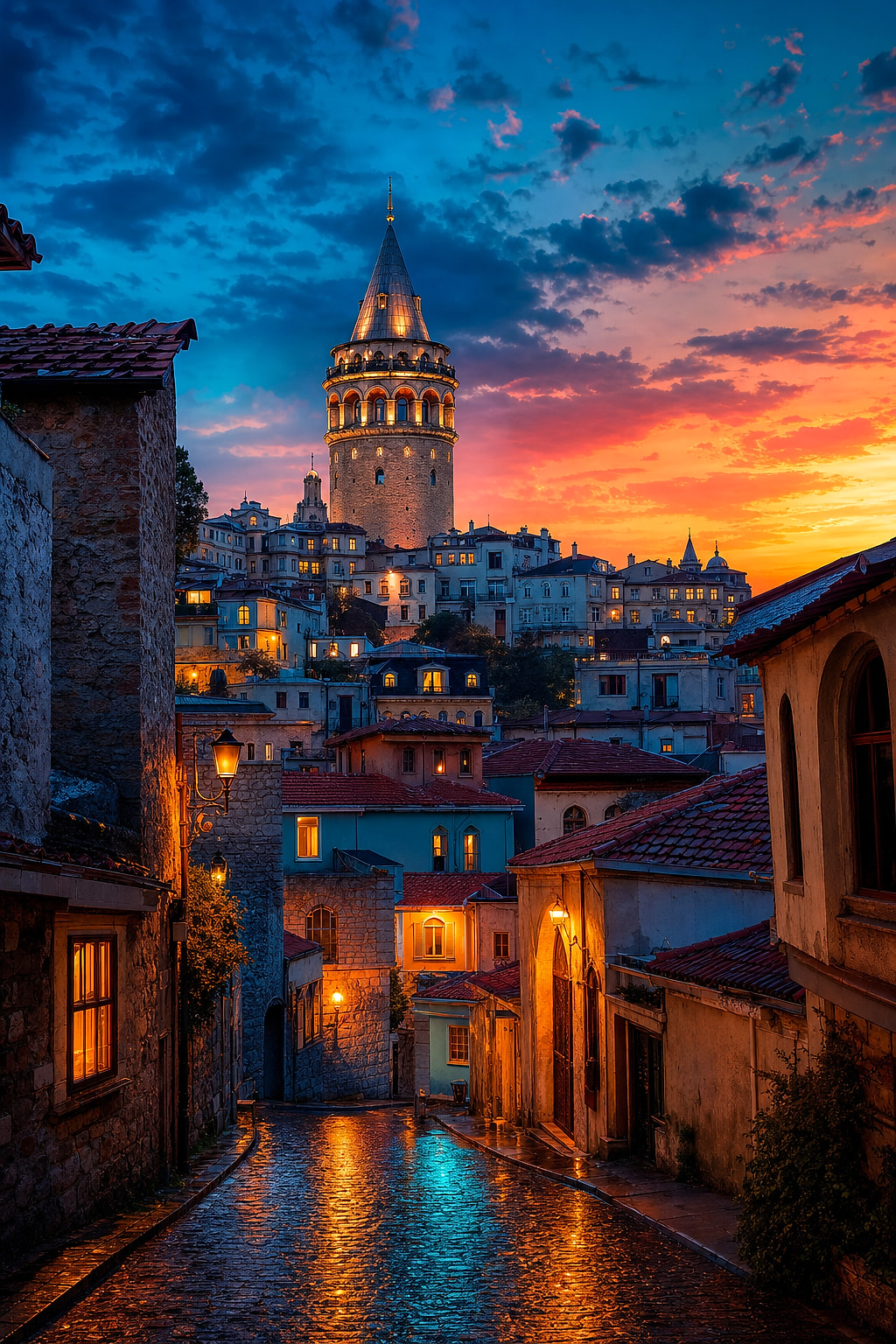 Galata Akşamı — Kültür & Miras cam tablo