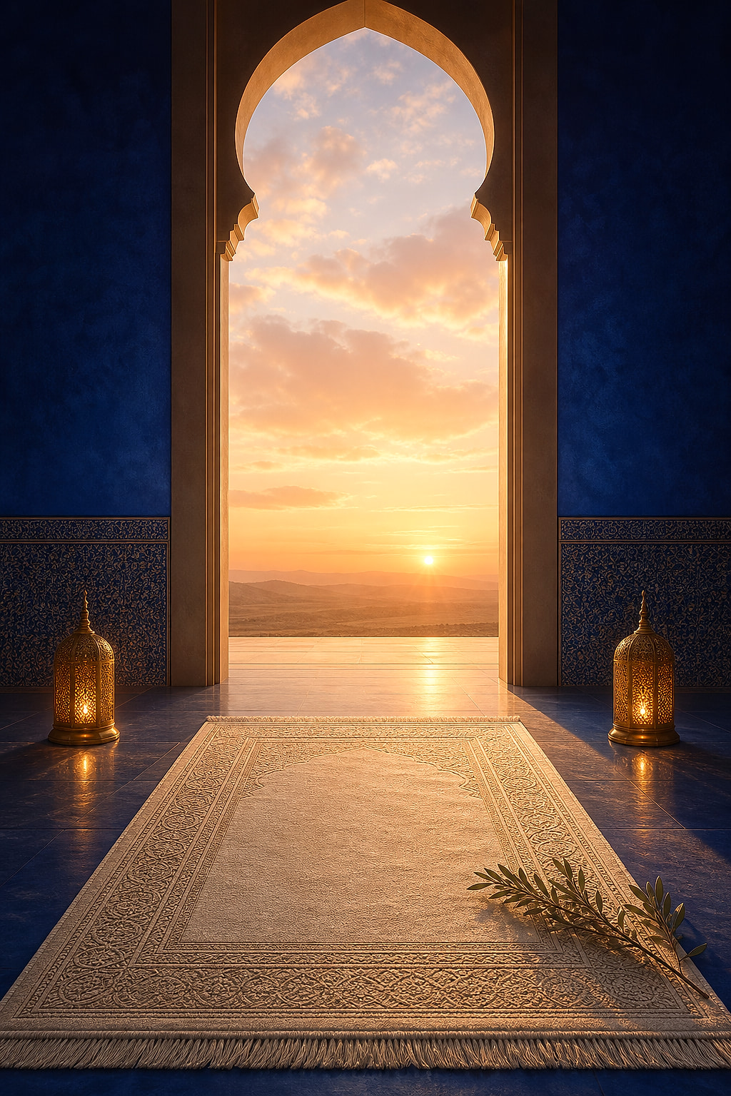 Teslimiyet — Maneviyat cam tablo