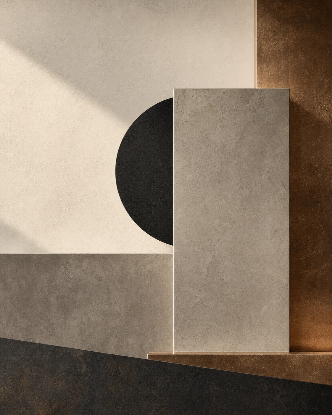 Geometrik Sükût — Modern Sanat cam tablo
