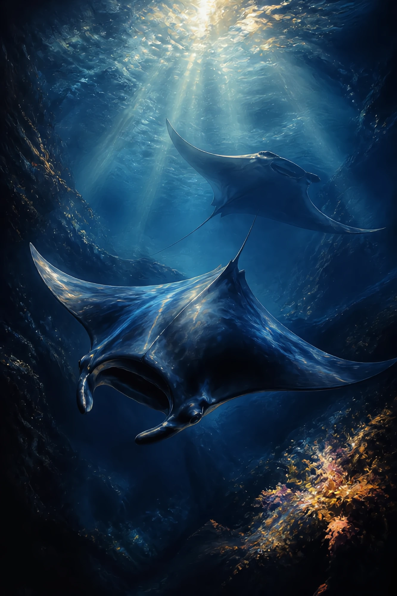 Manta Balesi — Doğa & Yaşam cam tablo