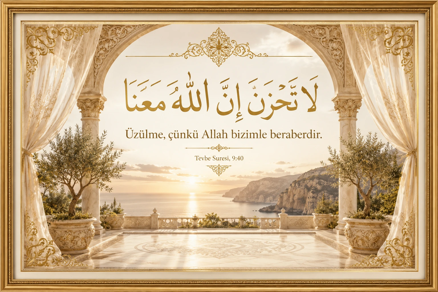 Bizimle Beraber — Maneviyat cam tablo