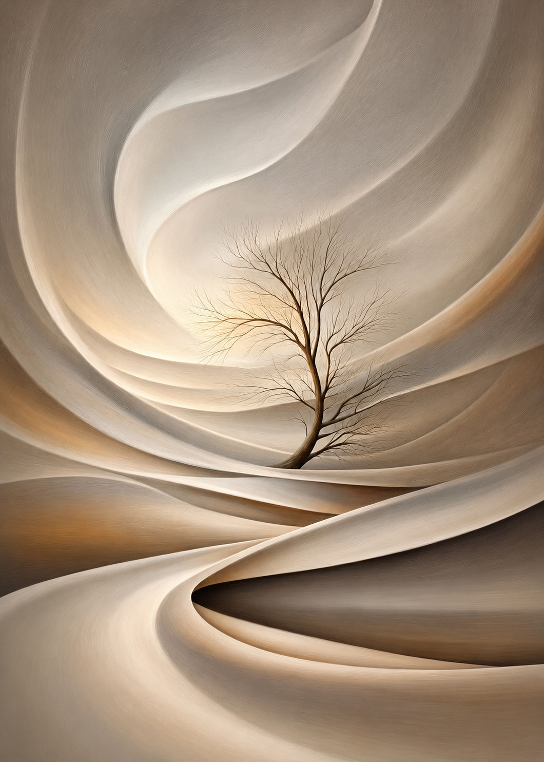 Sessiz Kökler — Modern Sanat cam tablo