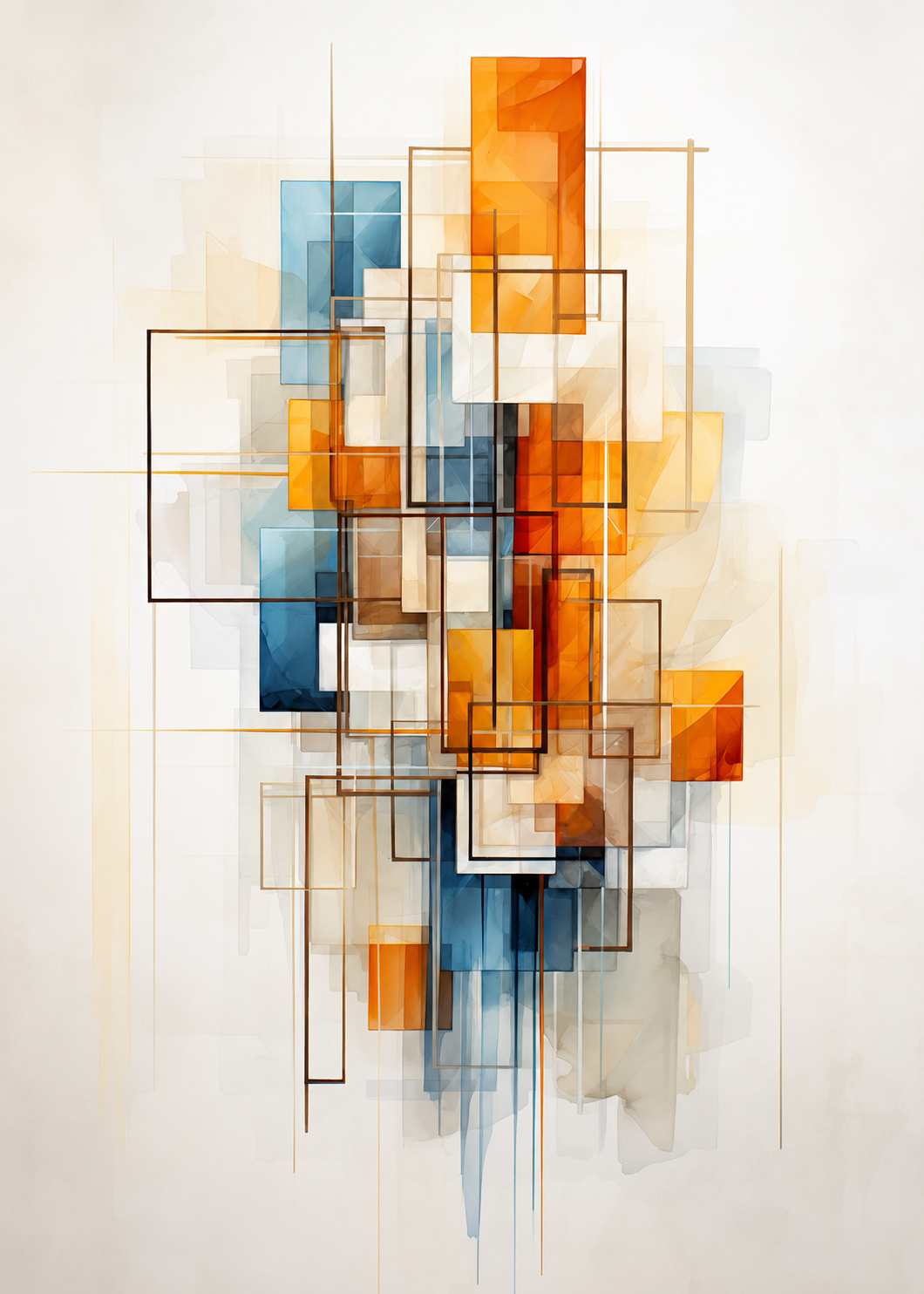 Kent Katmanları — Modern Sanat cam tablo