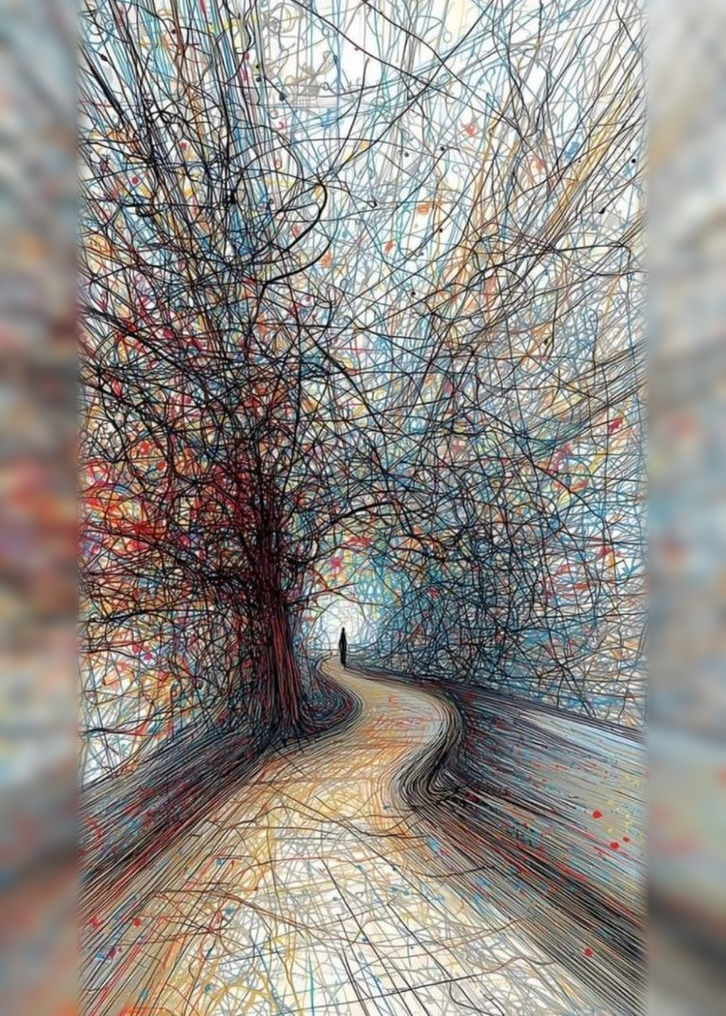 İplik Ormanı — Modern Sanat cam tablo