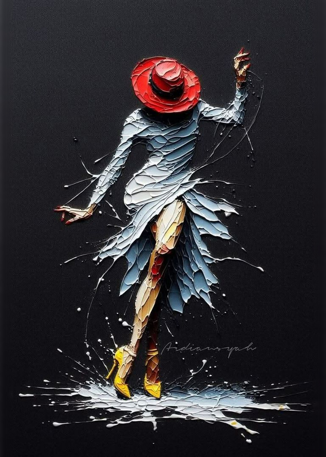 Gecenin Ritmi — Modern Sanat cam tablo