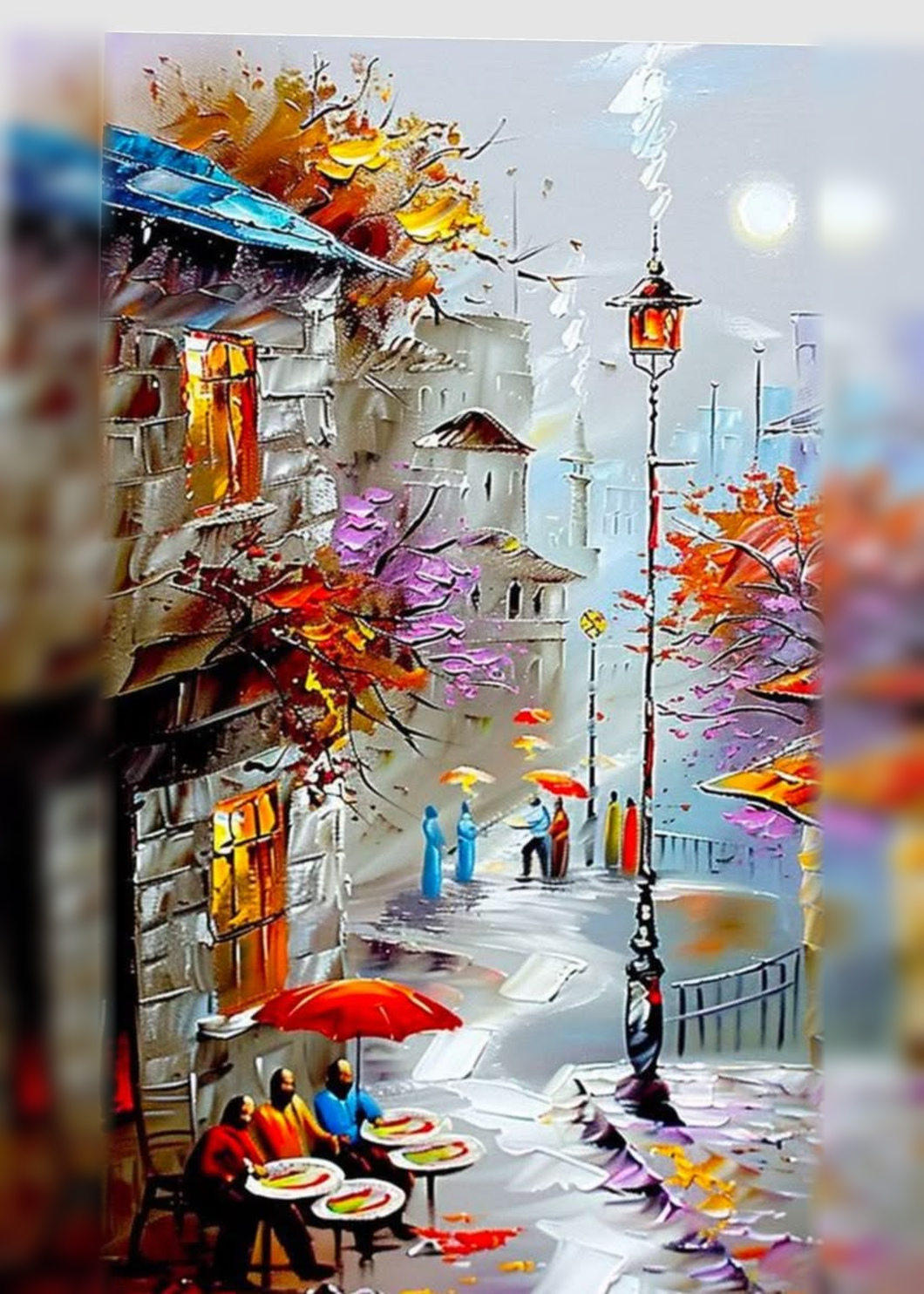 Bahar Sokağı — Modern Sanat cam tablo