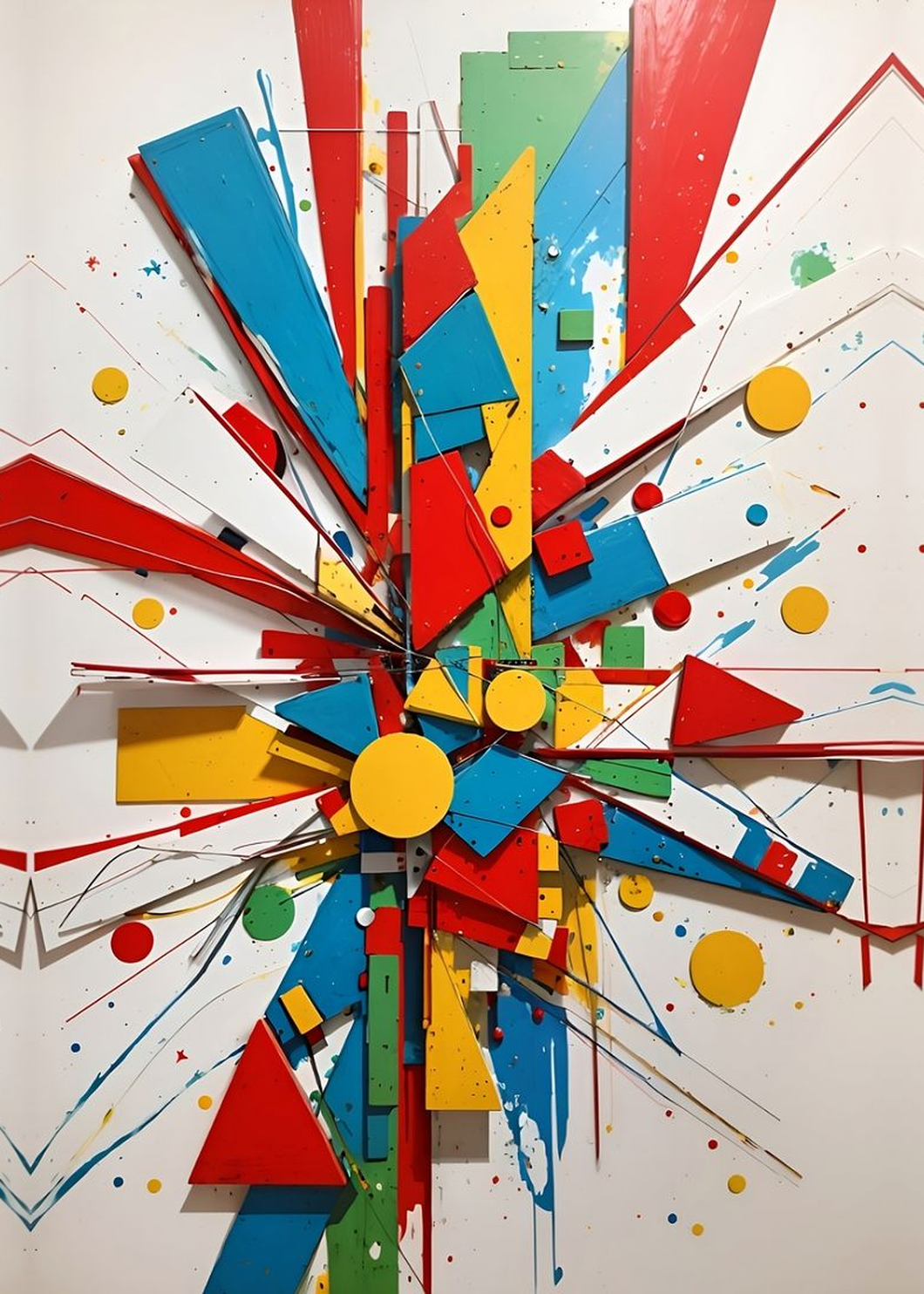 Geometrik Enerji — Modern Sanat cam tablo