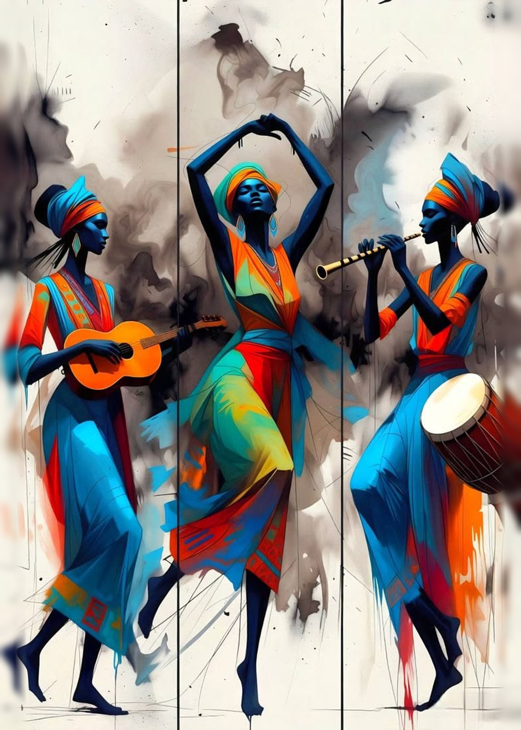 Ritmin Renkleri — Modern Sanat cam tablo