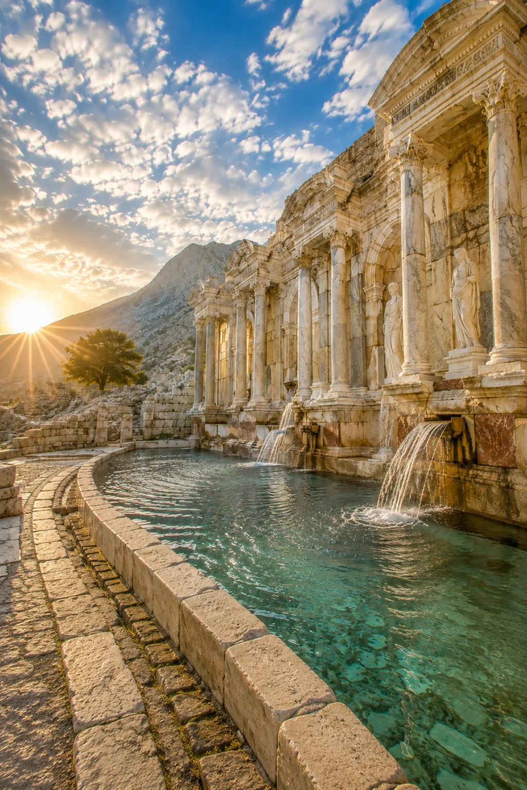 Sagalassos’ta Mermer ve Su — Kültür & Miras cam tablo
