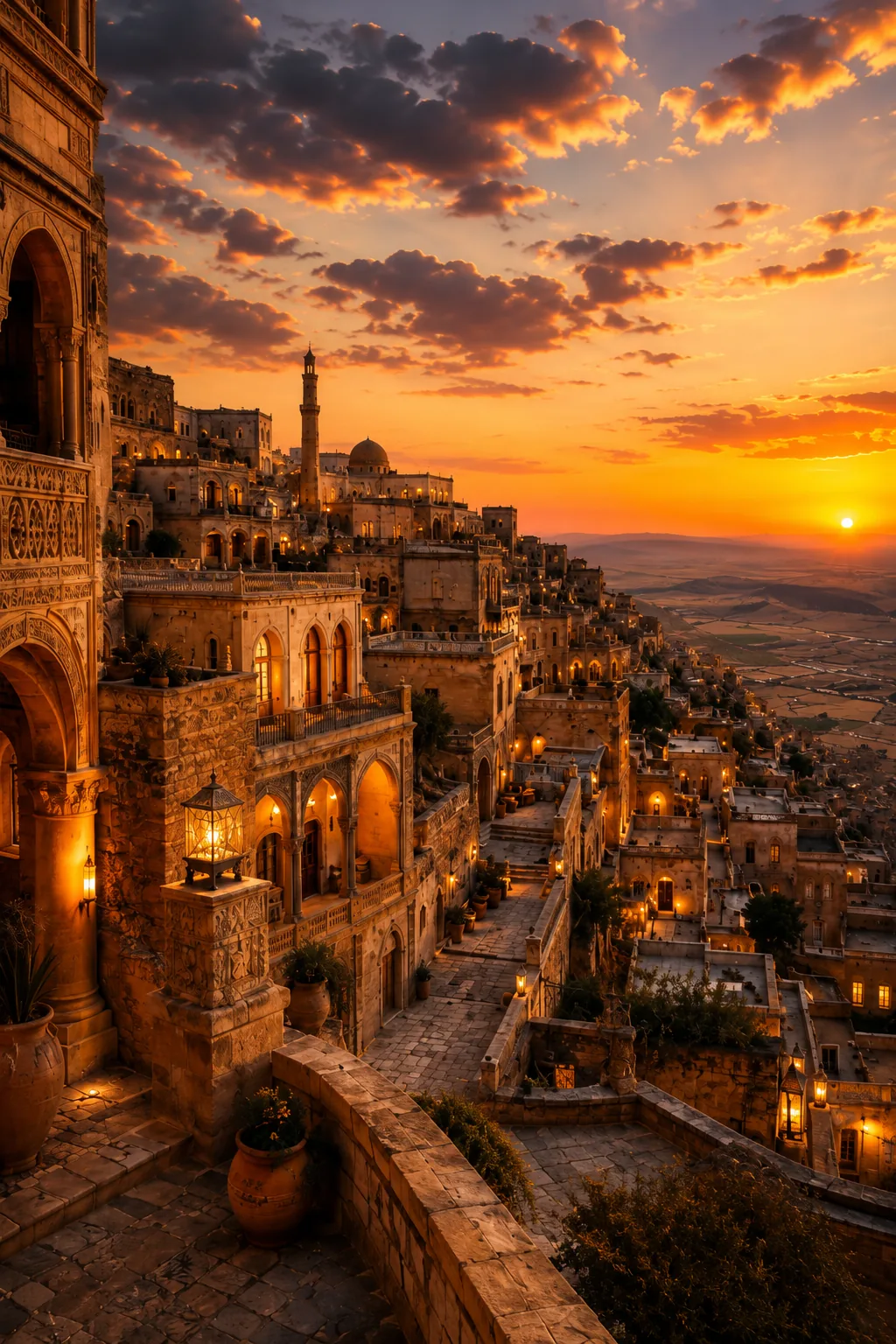 Mardin’de Kızıl Akşam — Kültür & Miras cam tablo