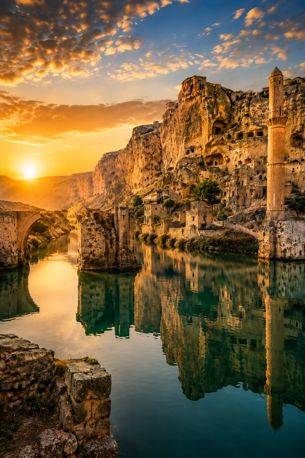 Dicle’nin Aynasında Hasankeyf — Kültür & Miras cam tablo