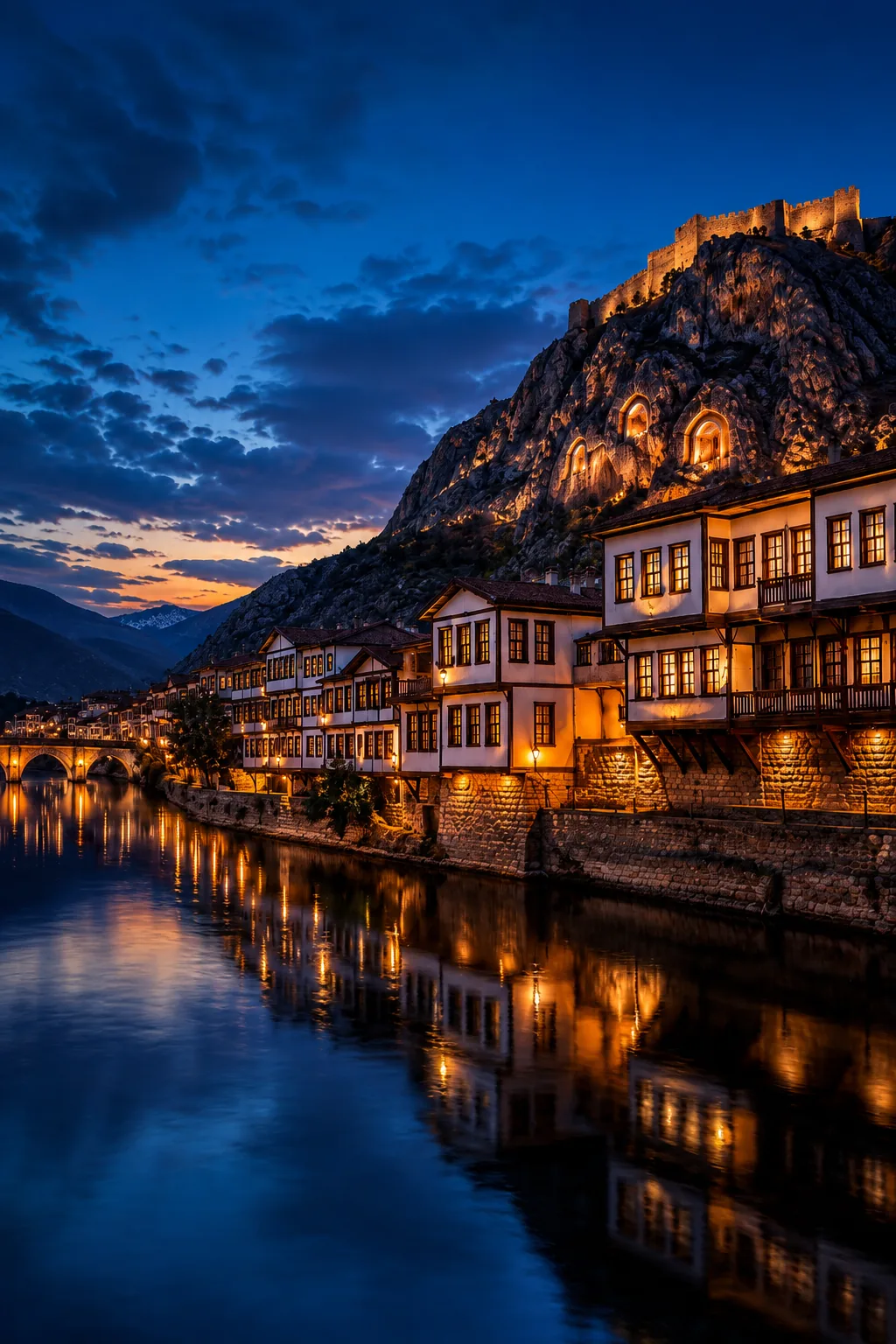 Amasya’da Mavi Saat — Kültür & Miras cam tablo