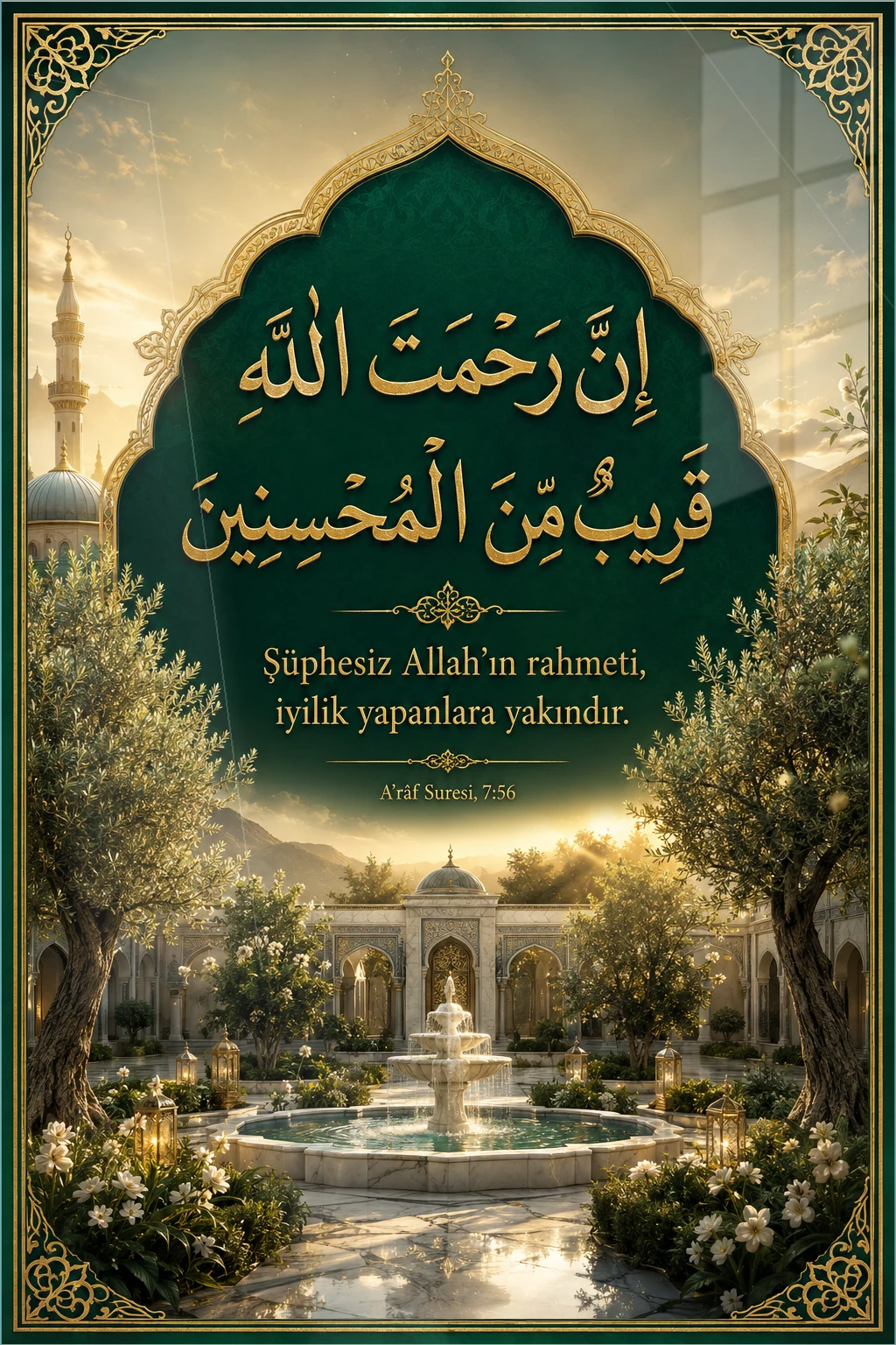 Rahmet Bahçesi — Maneviyat cam tablo