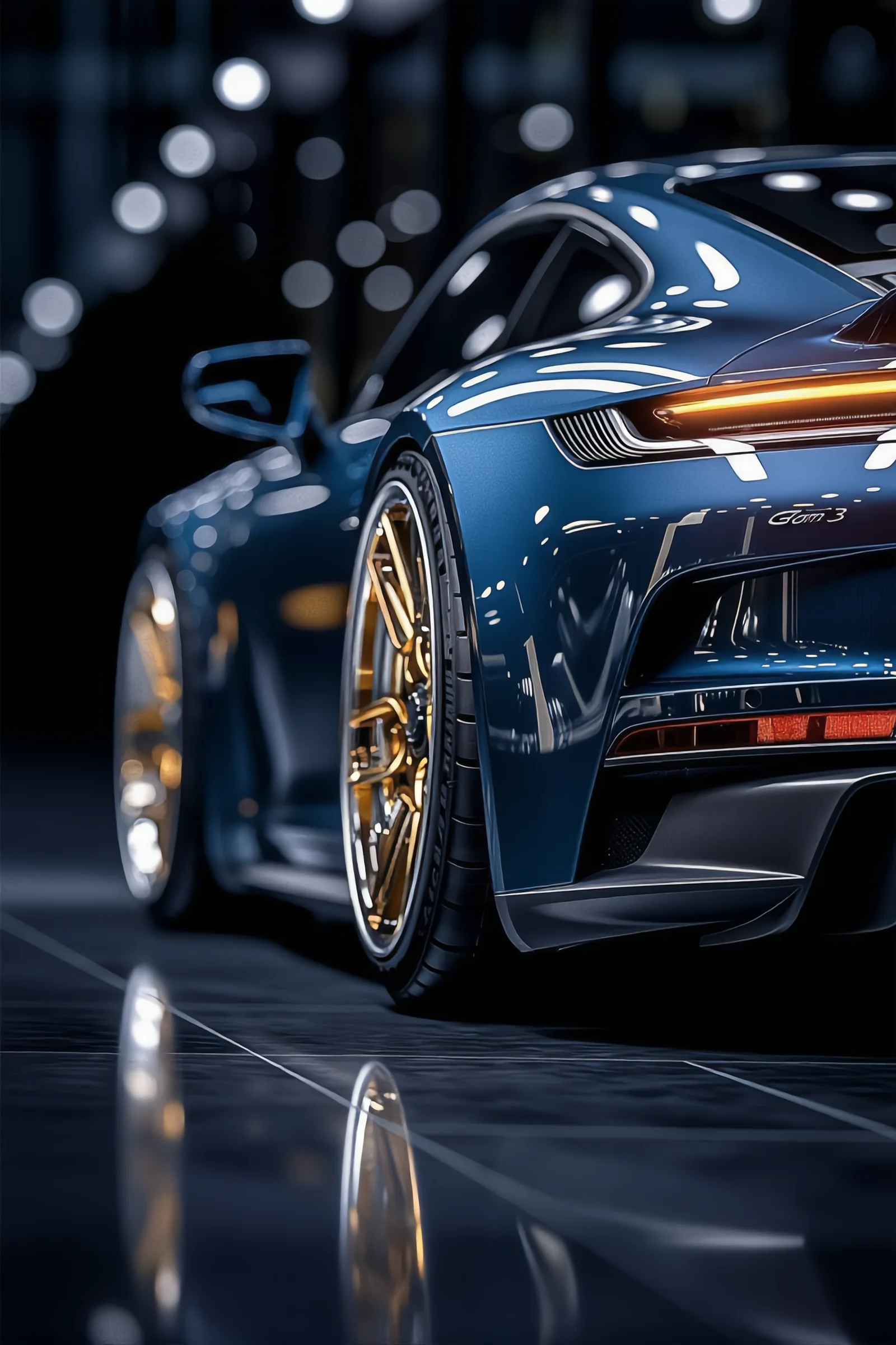Gece Mavisi — Motor & Tutku cam tablo