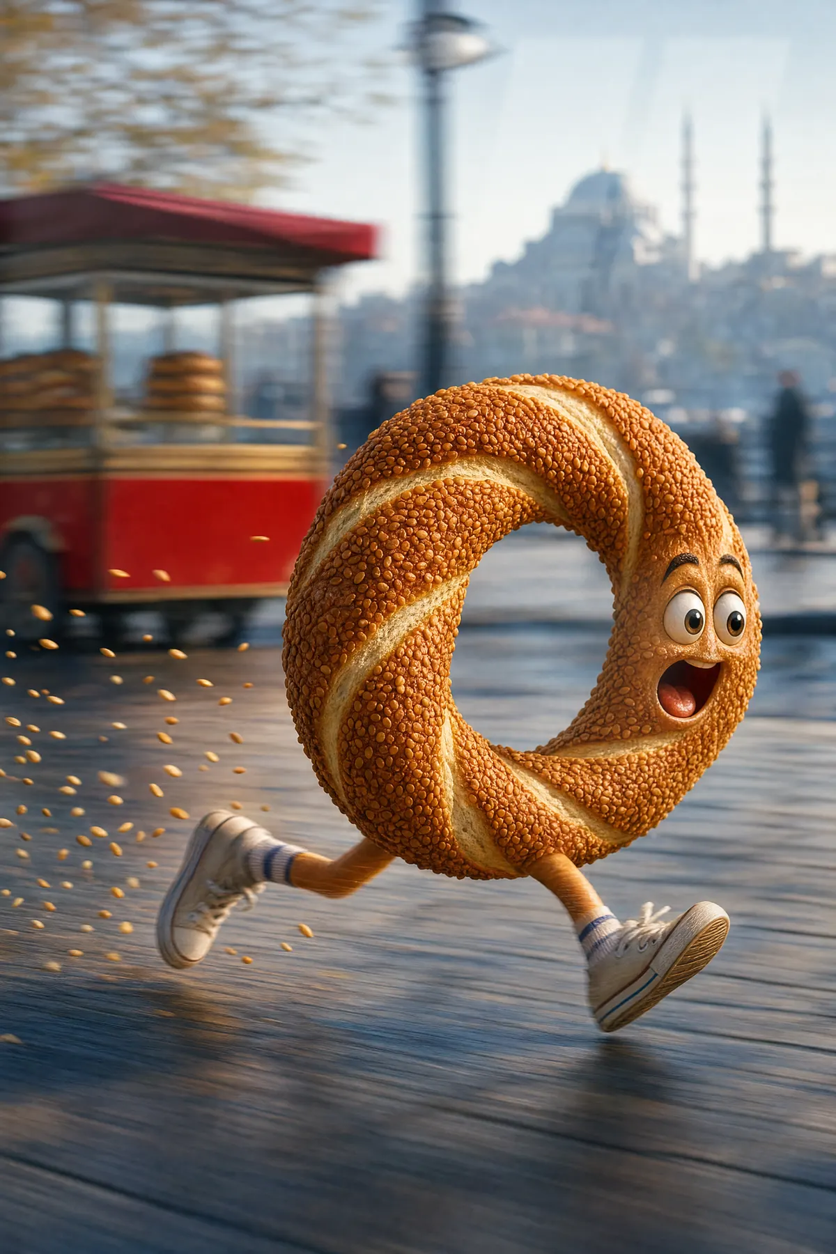 Kaçan Simit — Eğlenceli cam tablo