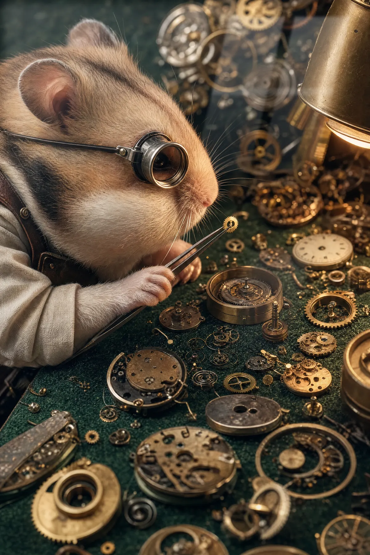 Saatçi Hamster — Eğlenceli cam tablo