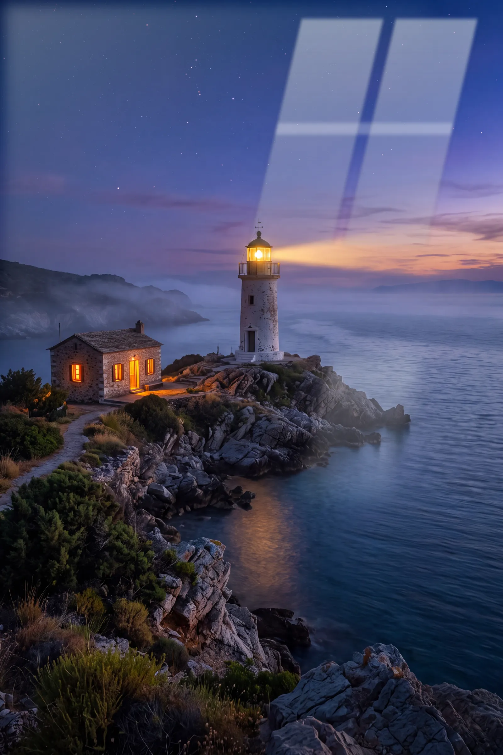 Koyun Feneri — Doğa & Yaşam cam tablo
