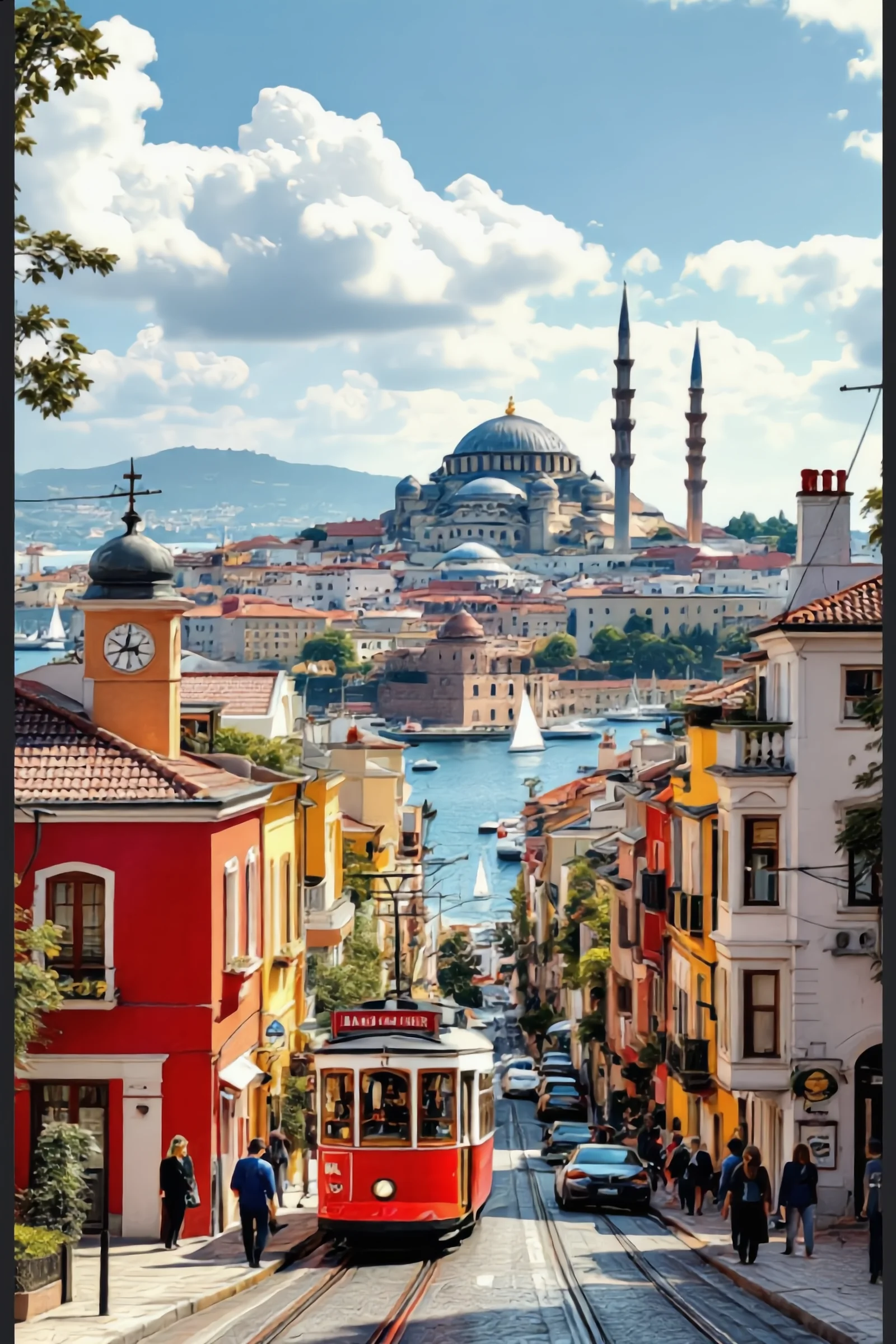 Boğaz'a İnen Tramvay — Kültür & Miras cam tablo