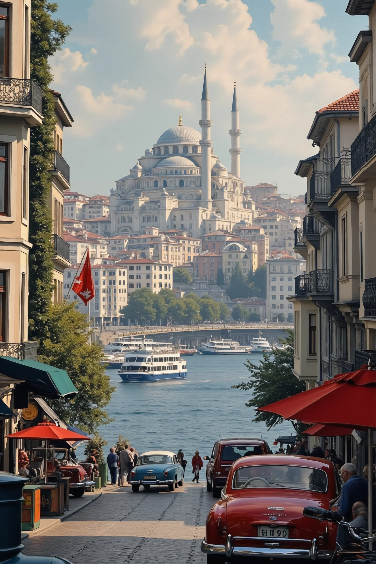Haliç'e İnen Sokak — Kültür & Miras cam tablo