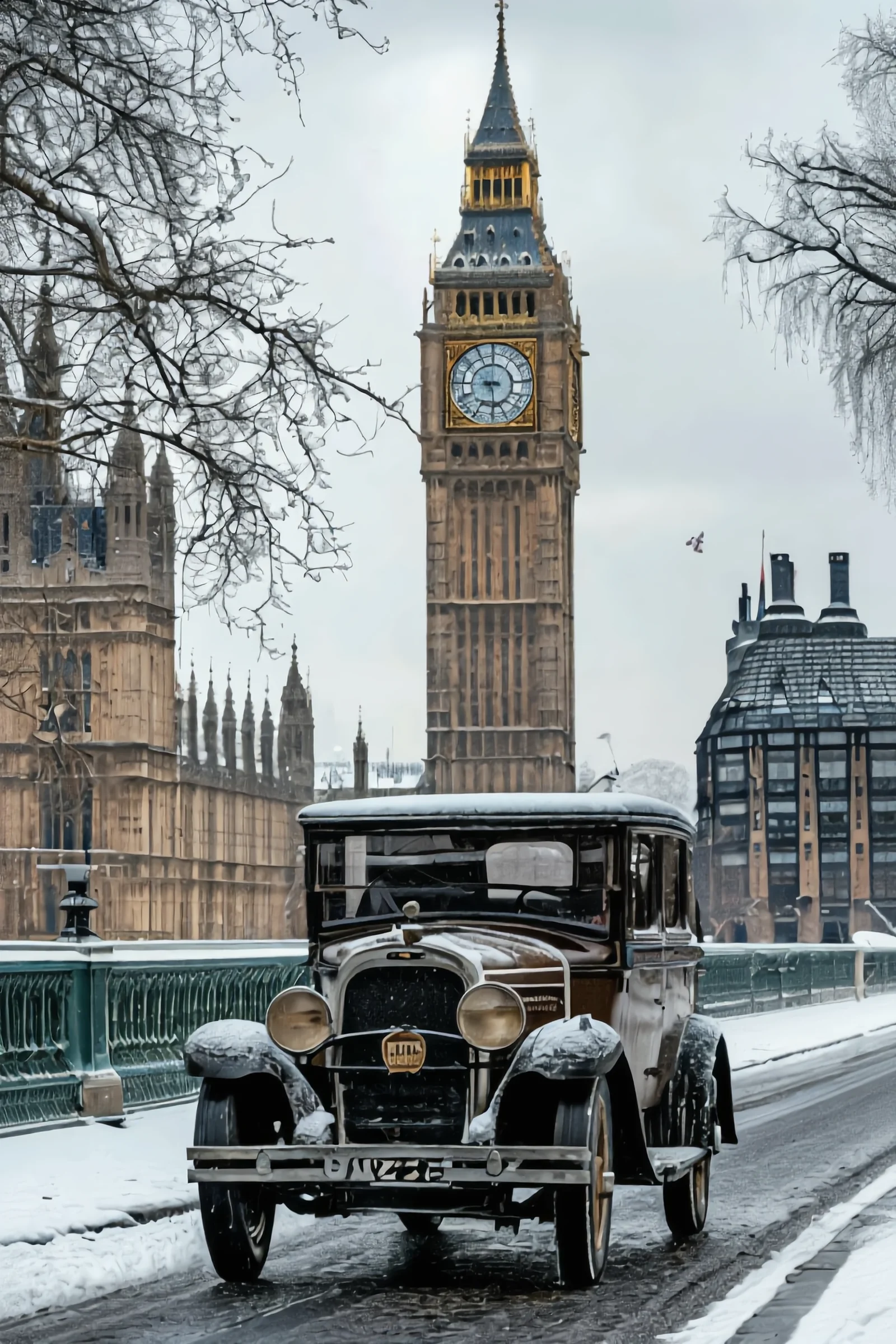 Westminster'da Kış — Kültür & Miras cam tablo