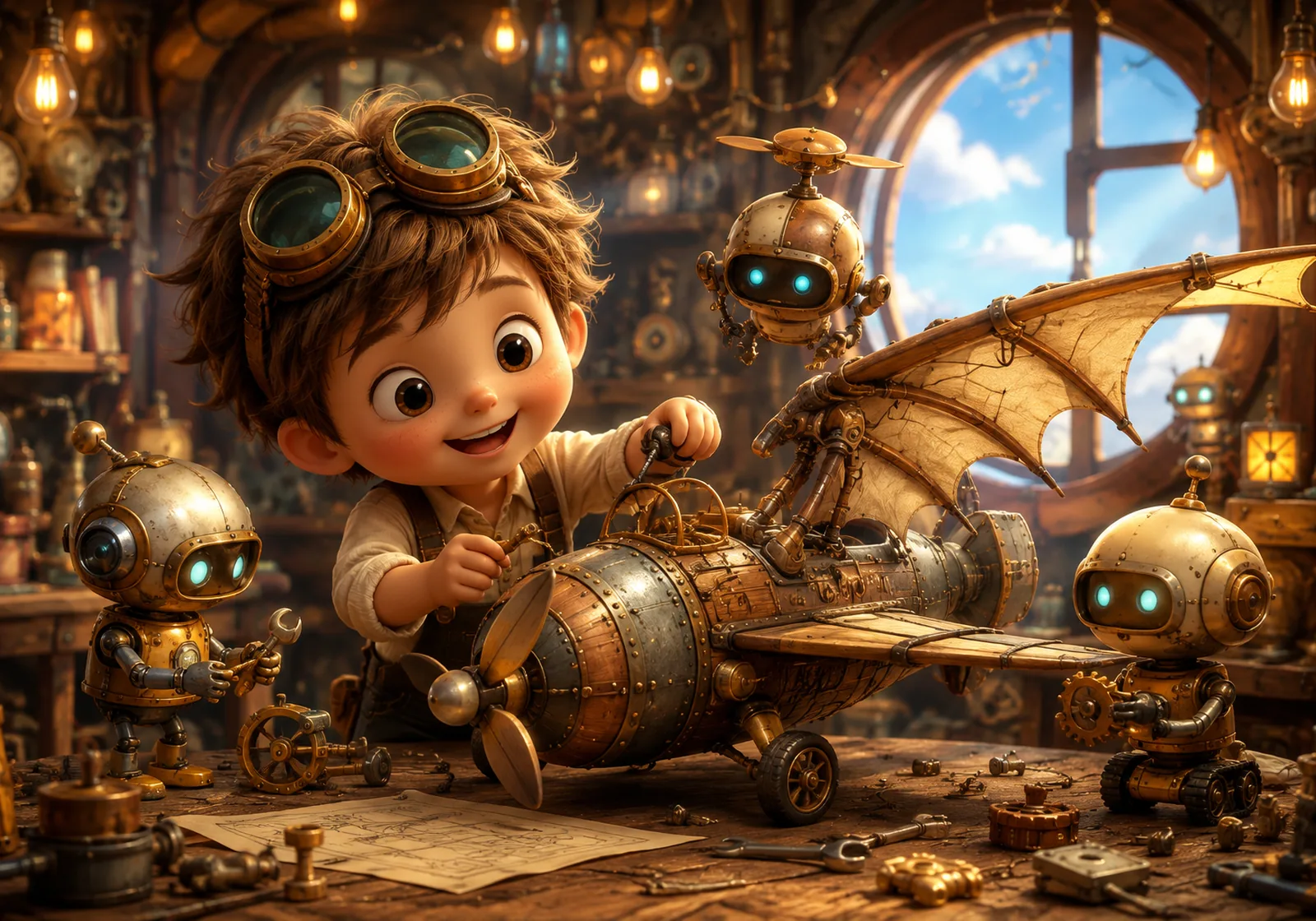 Robotların Minik Mucidi — Kids by Hi Mom cam tablo