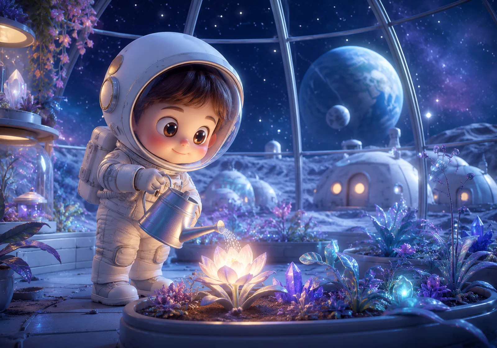 Yıldız Bahçesinin Minik Astronotu — Kids by Hi Mom cam tablo