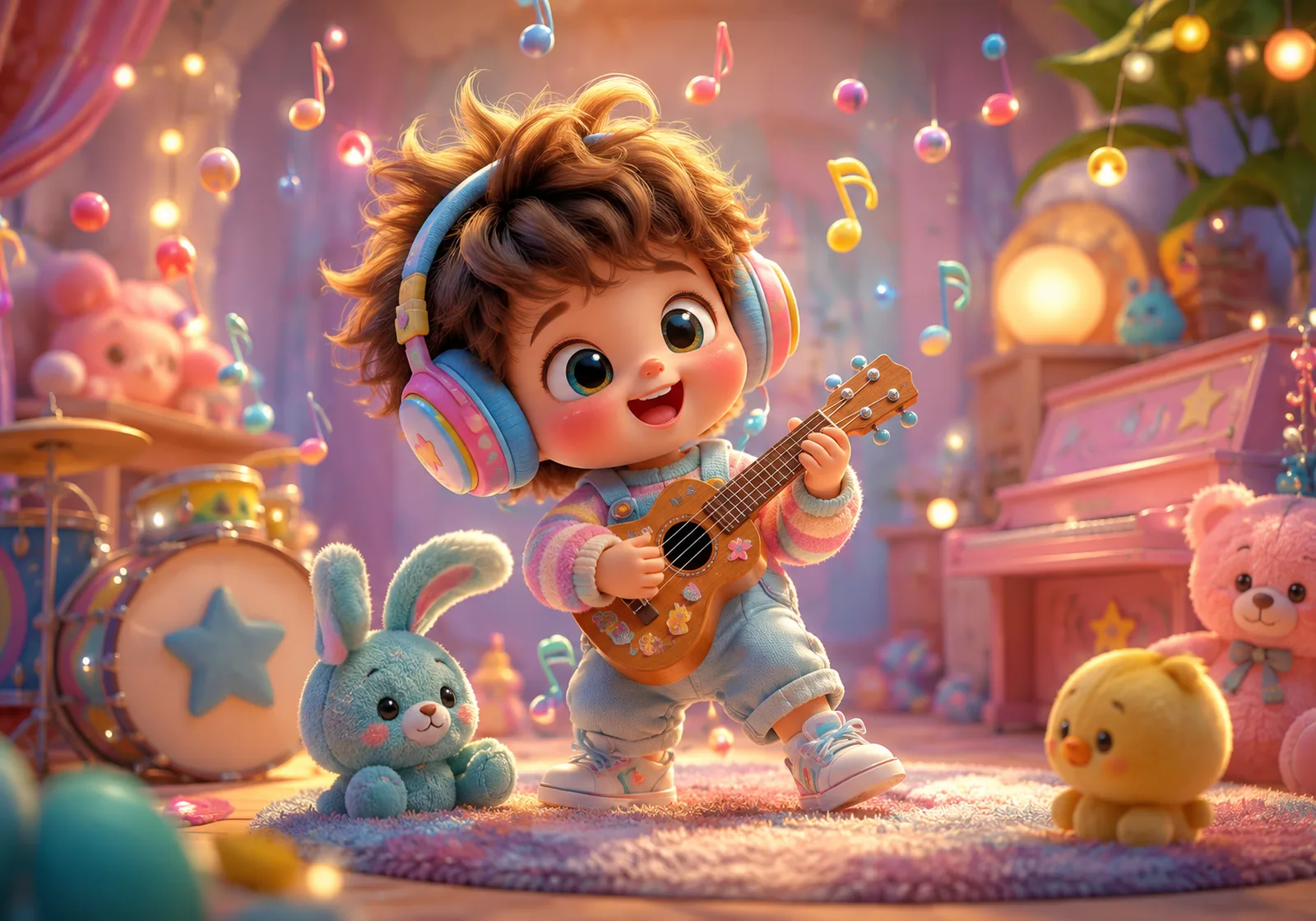 Müziğin Ritmiyle Minik Yıldız — Kids by Hi Mom cam tablo