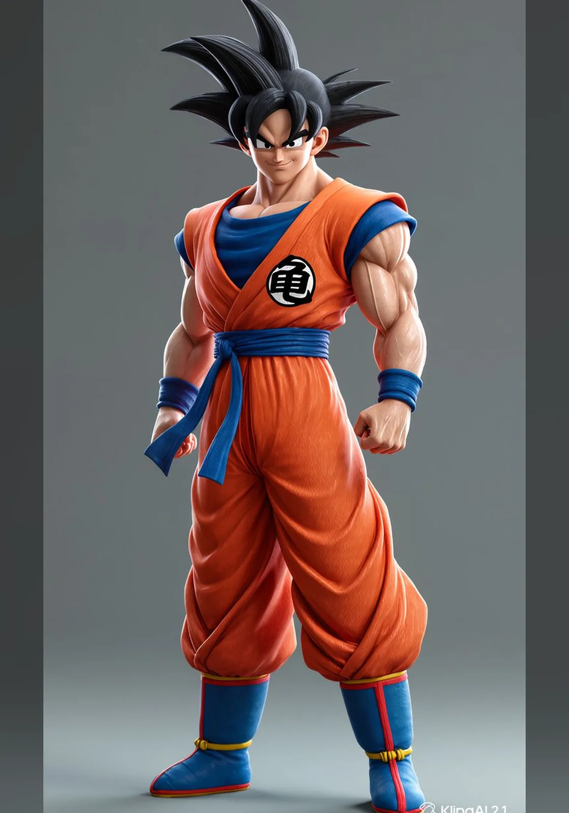 Goku'nun Güçlü Duruşu — Kids by Hi Mom cam tablo
