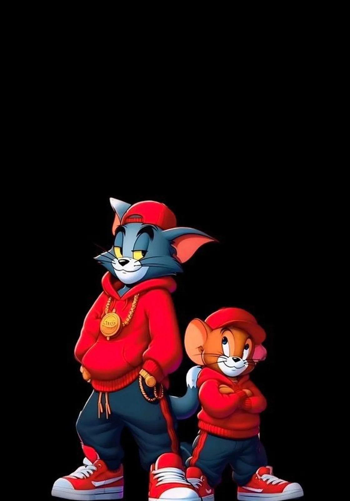 Sokak Stilinde Tom ve Jerry — Kids by Hi Mom cam tablo