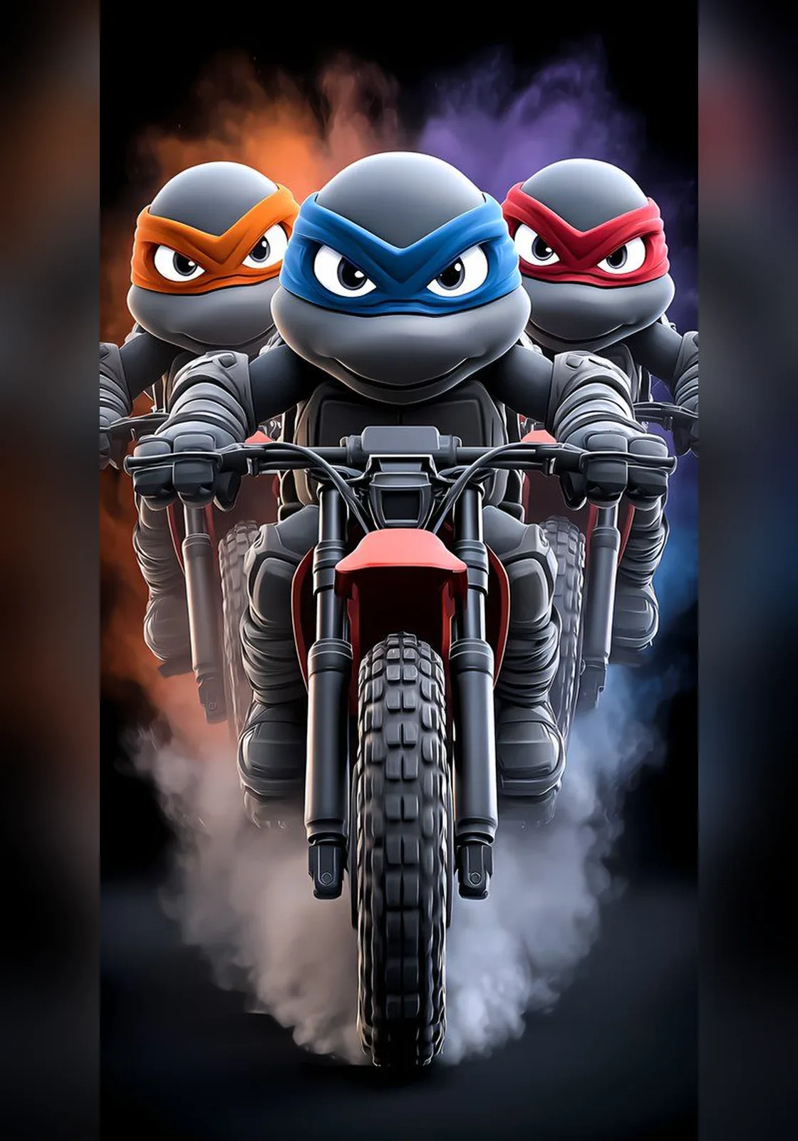 Motorlu Ninja Kaplumbağalar — Kids by Hi Mom cam tablo