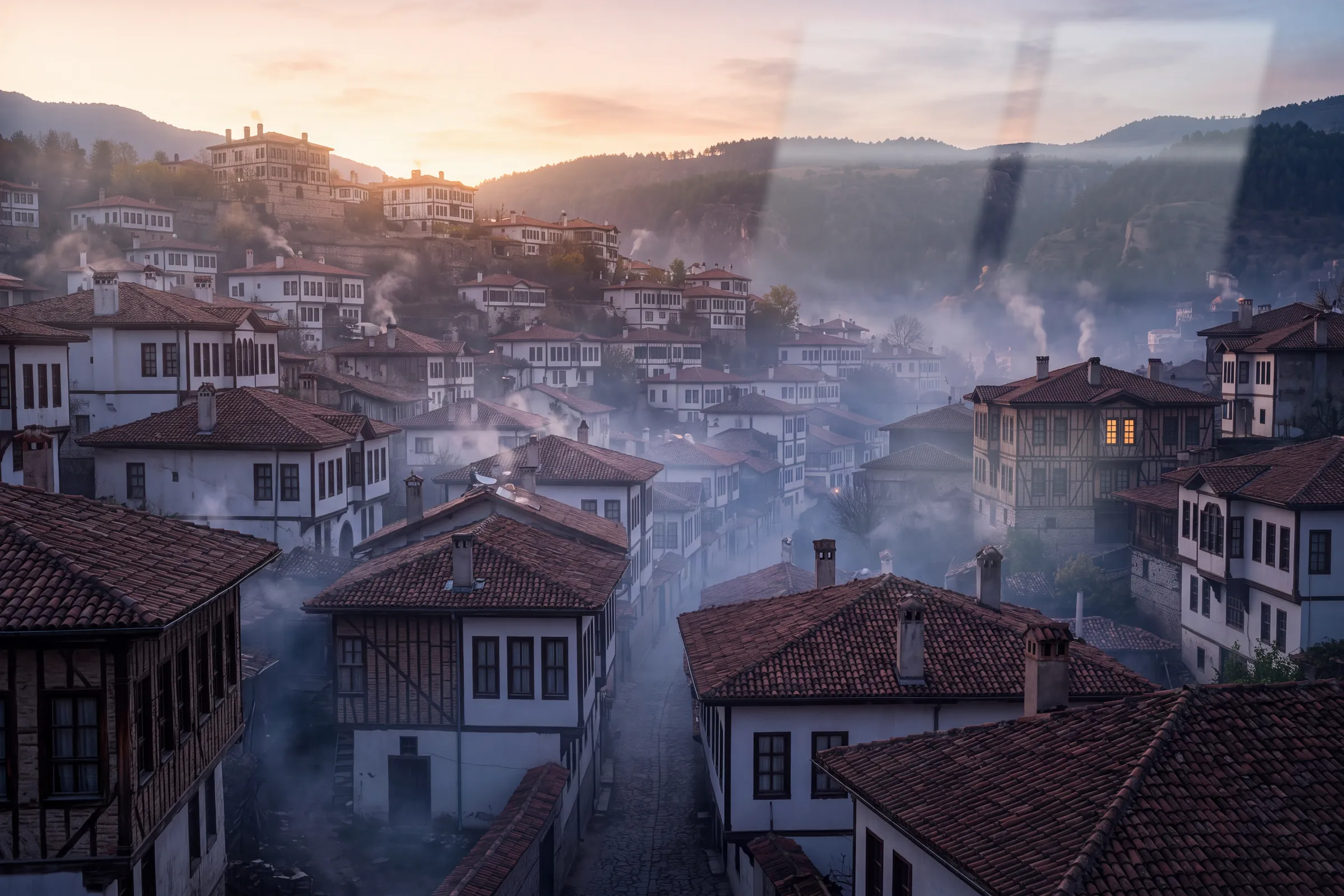 Konakların Sabah Sisi — Kültür & Miras cam tablo