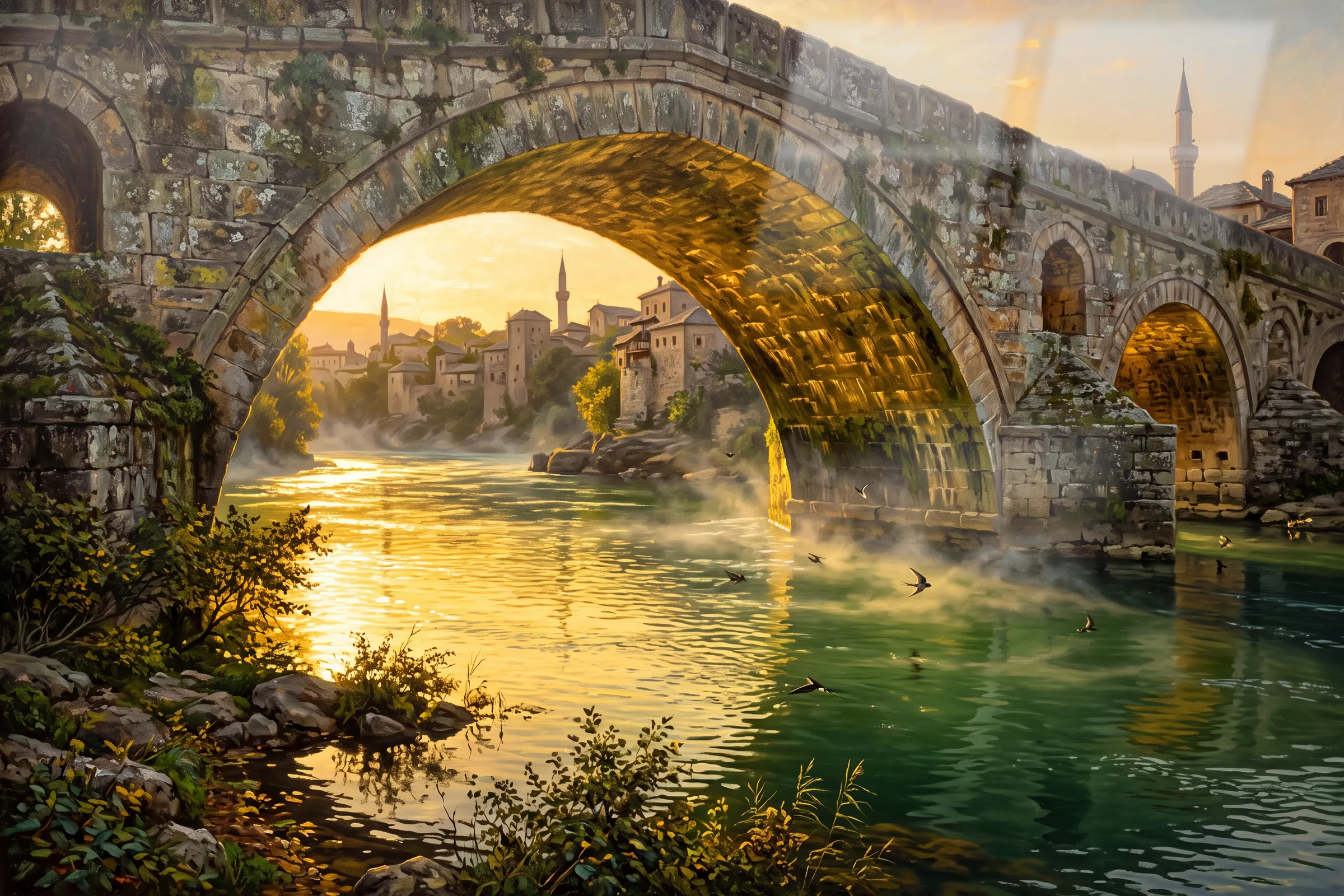 Taş Köprünün Altından — Kültür & Miras cam tablo