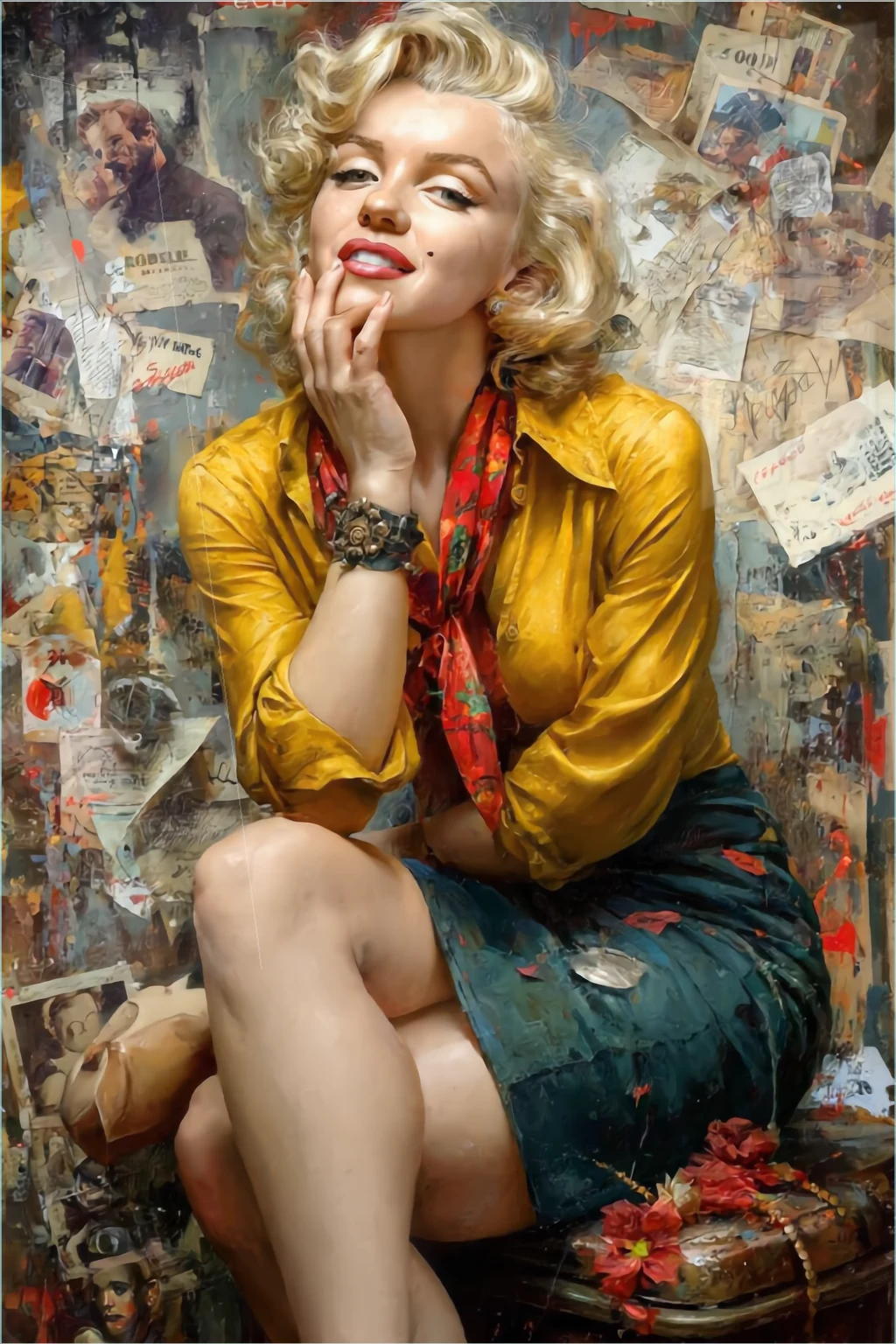 Pop Art Rüyası — İkonlar cam tablo
