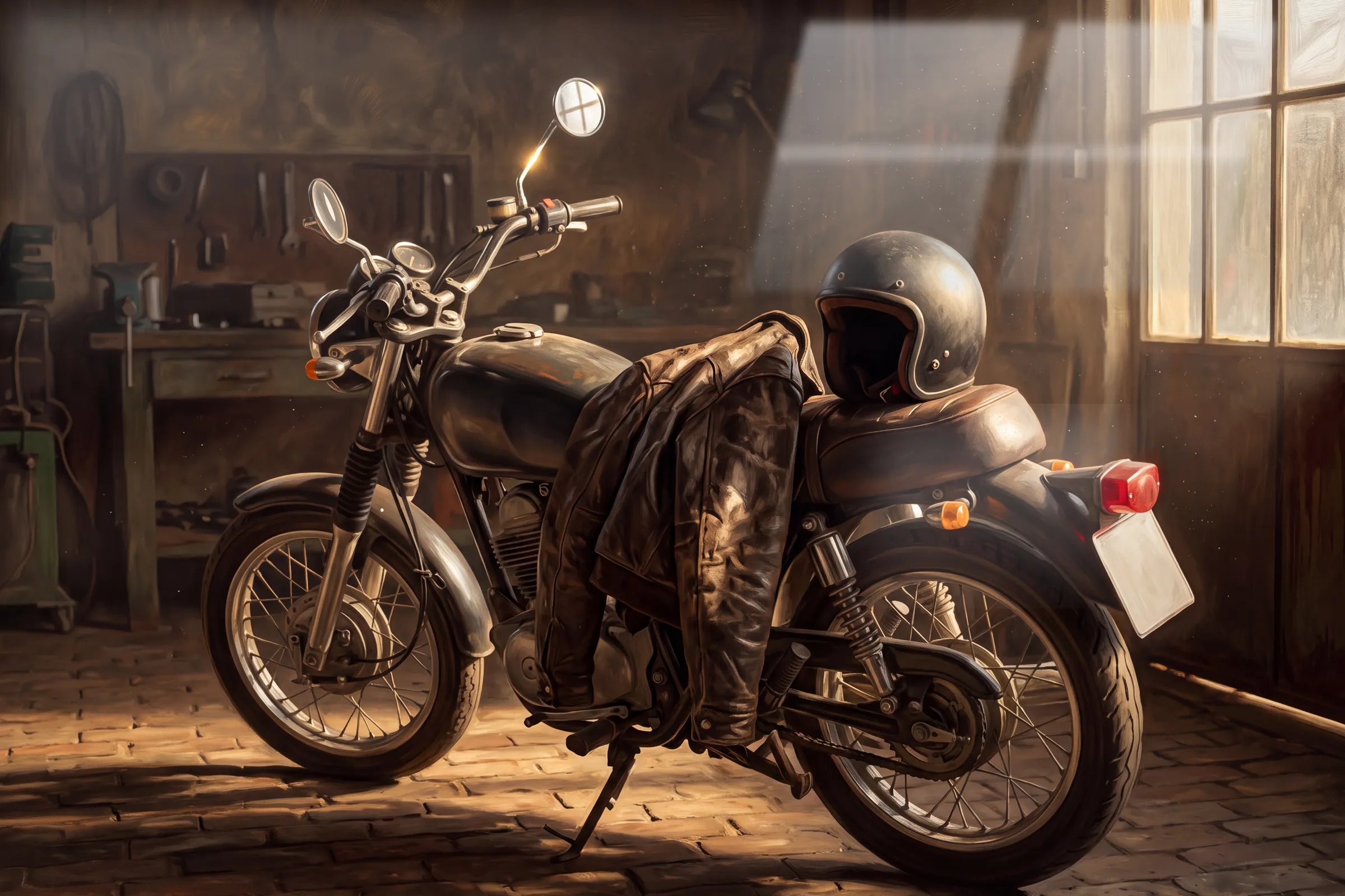 Deri ve Yol — Motor & Tutku cam tablo
