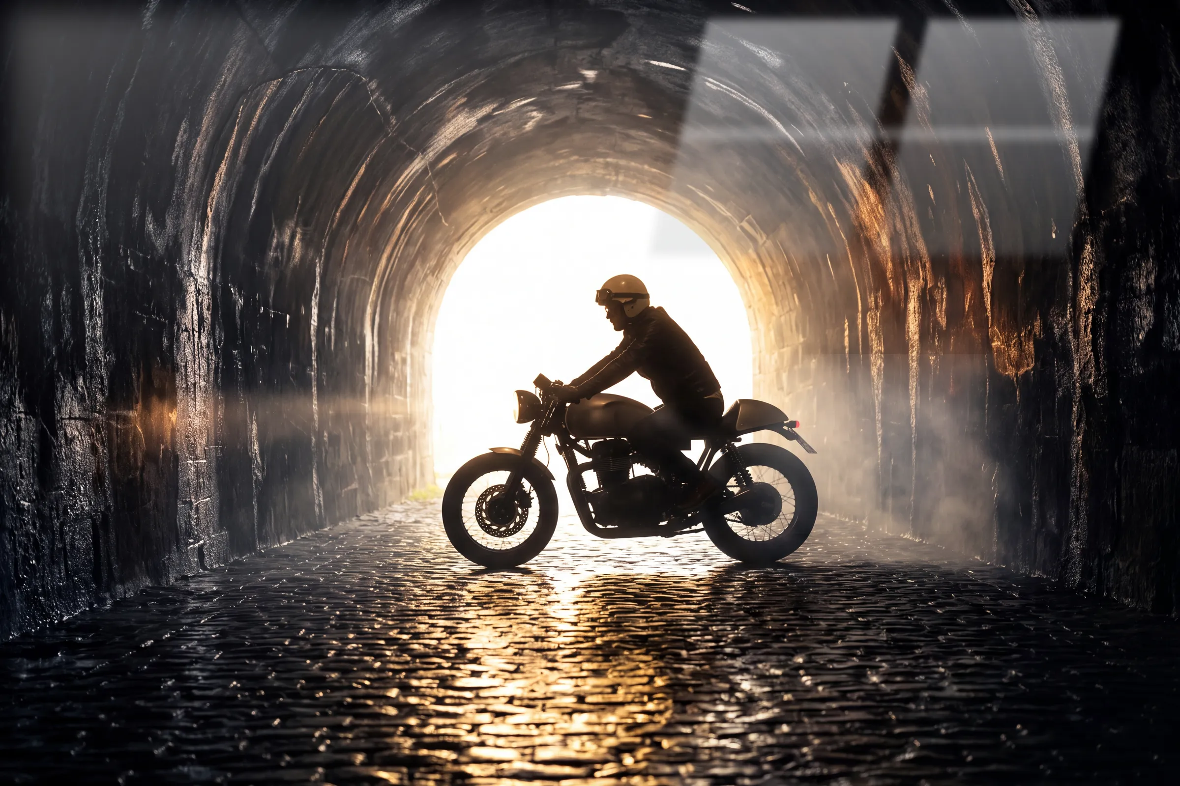 Tünel Işığı — Motor & Tutku cam tablo