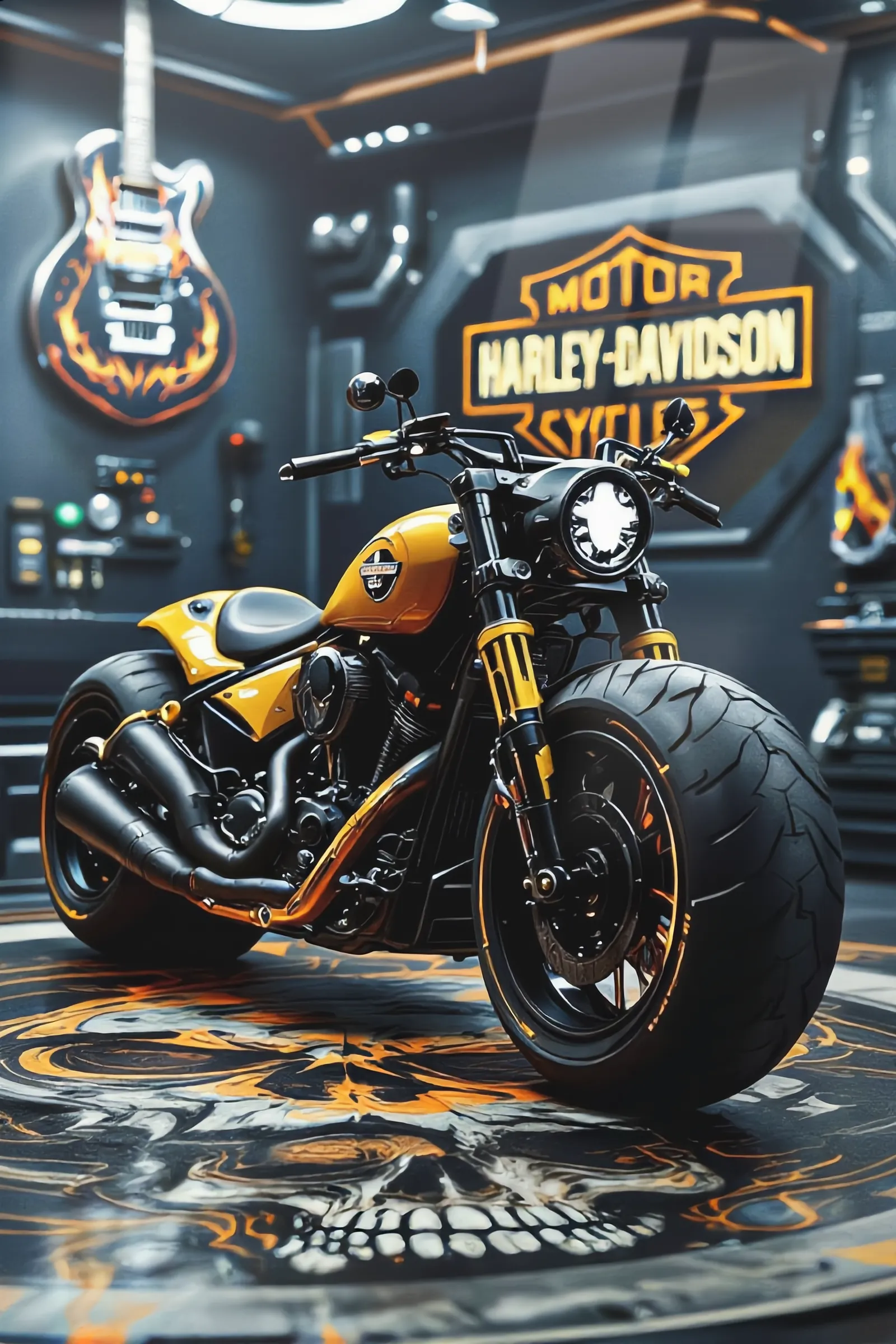 Atölye Ateşi — Motor & Tutku cam tablo