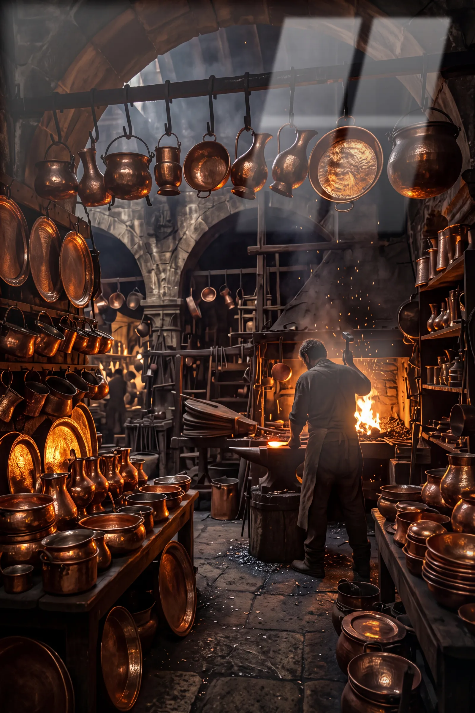 Bakırın Ateş Dansı — Kültür & Miras cam tablo