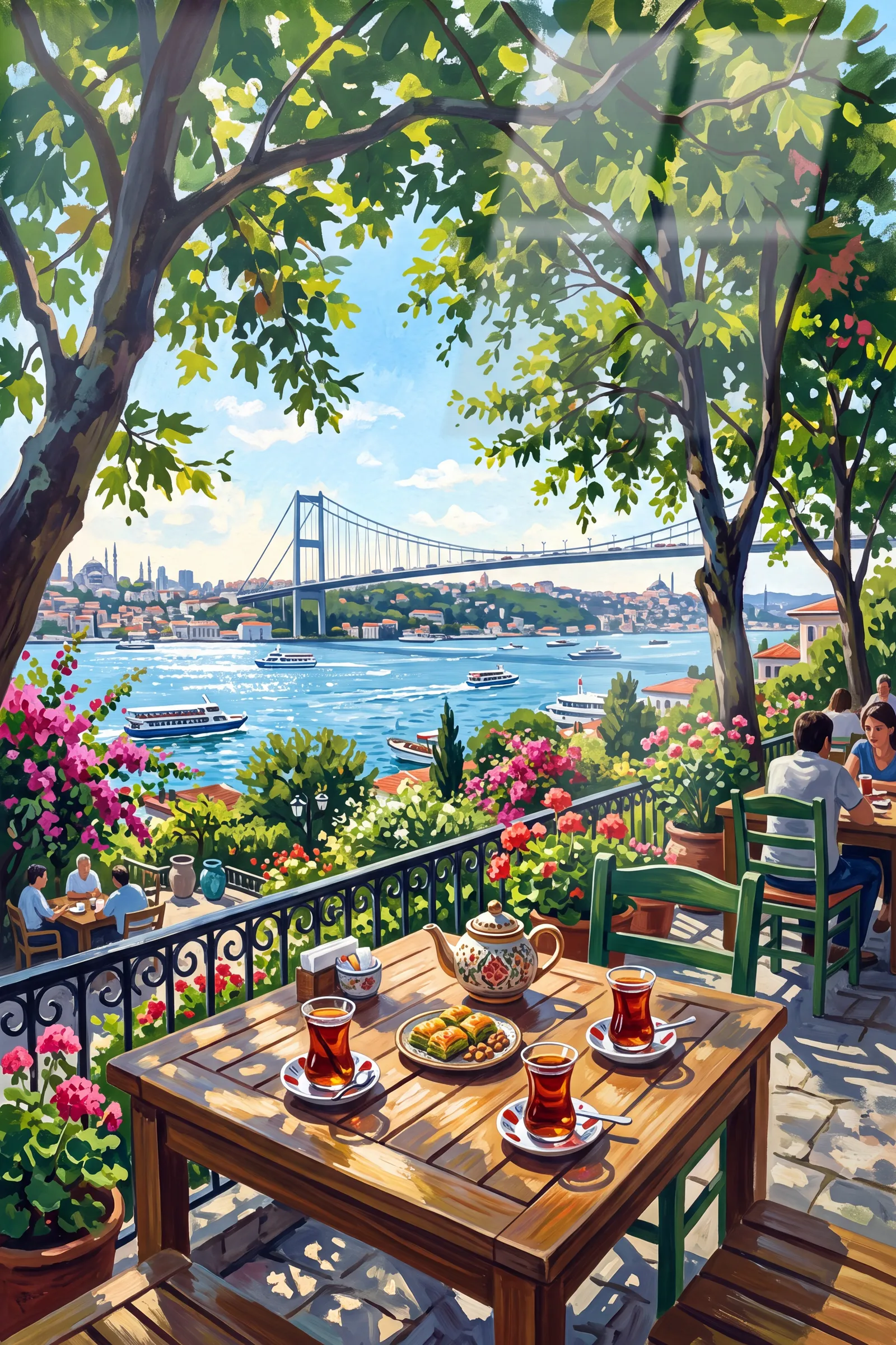 Boğaz Çay Bahçesi — VV Studio cam tablo