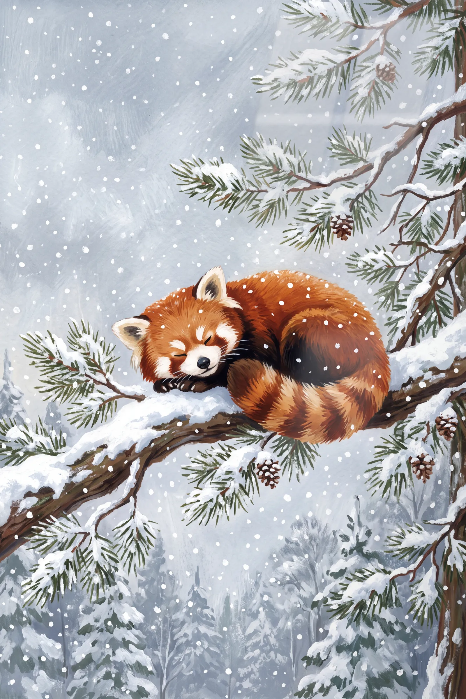 Kızıl Panda — VV Studio cam tablo
