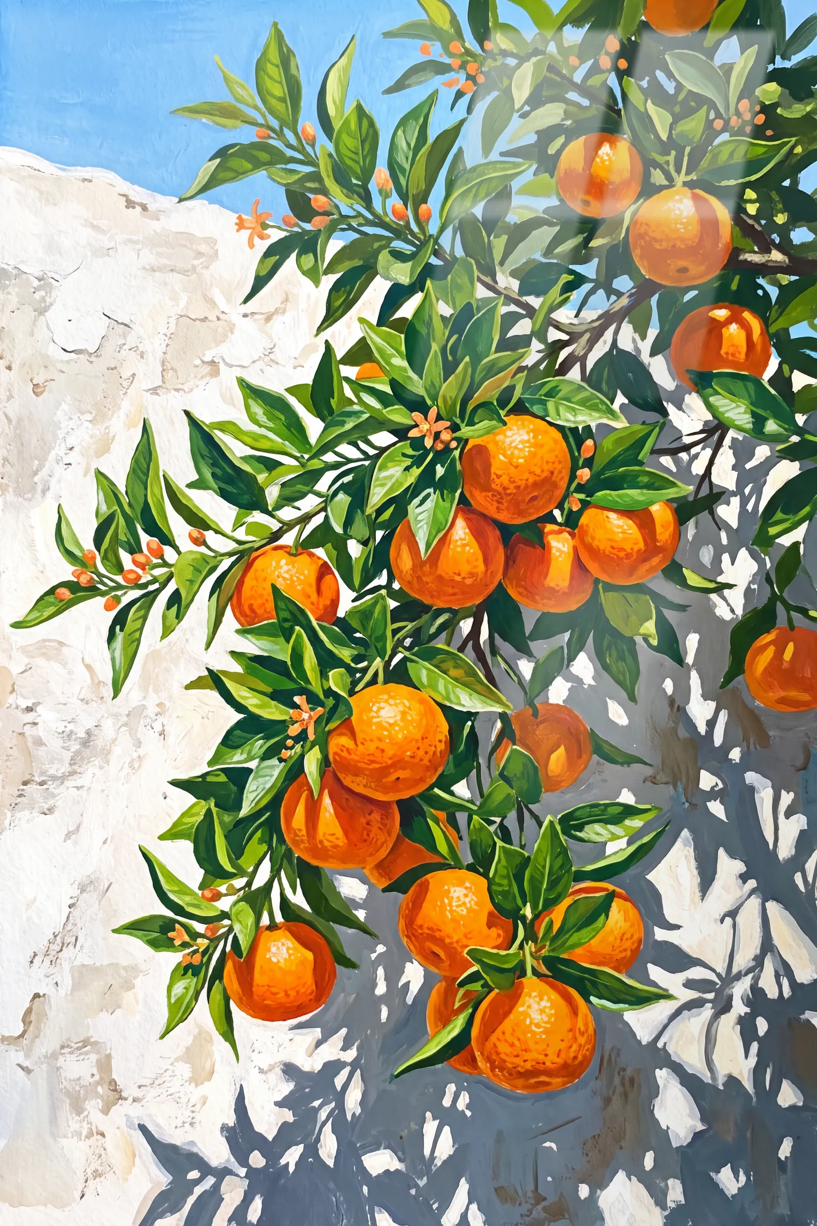 Mandalina Dalı — VV Studio cam tablo