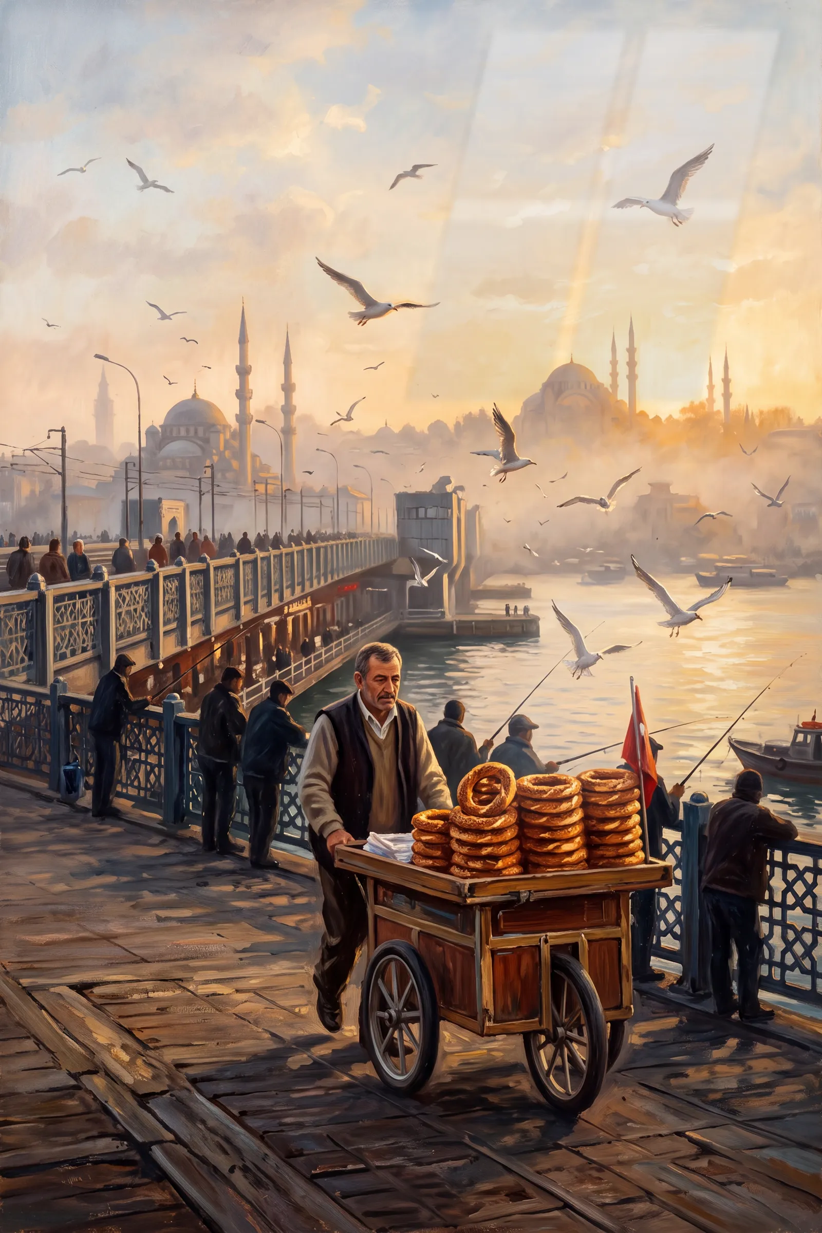 Simitçi Sabahı — VV Studio cam tablo