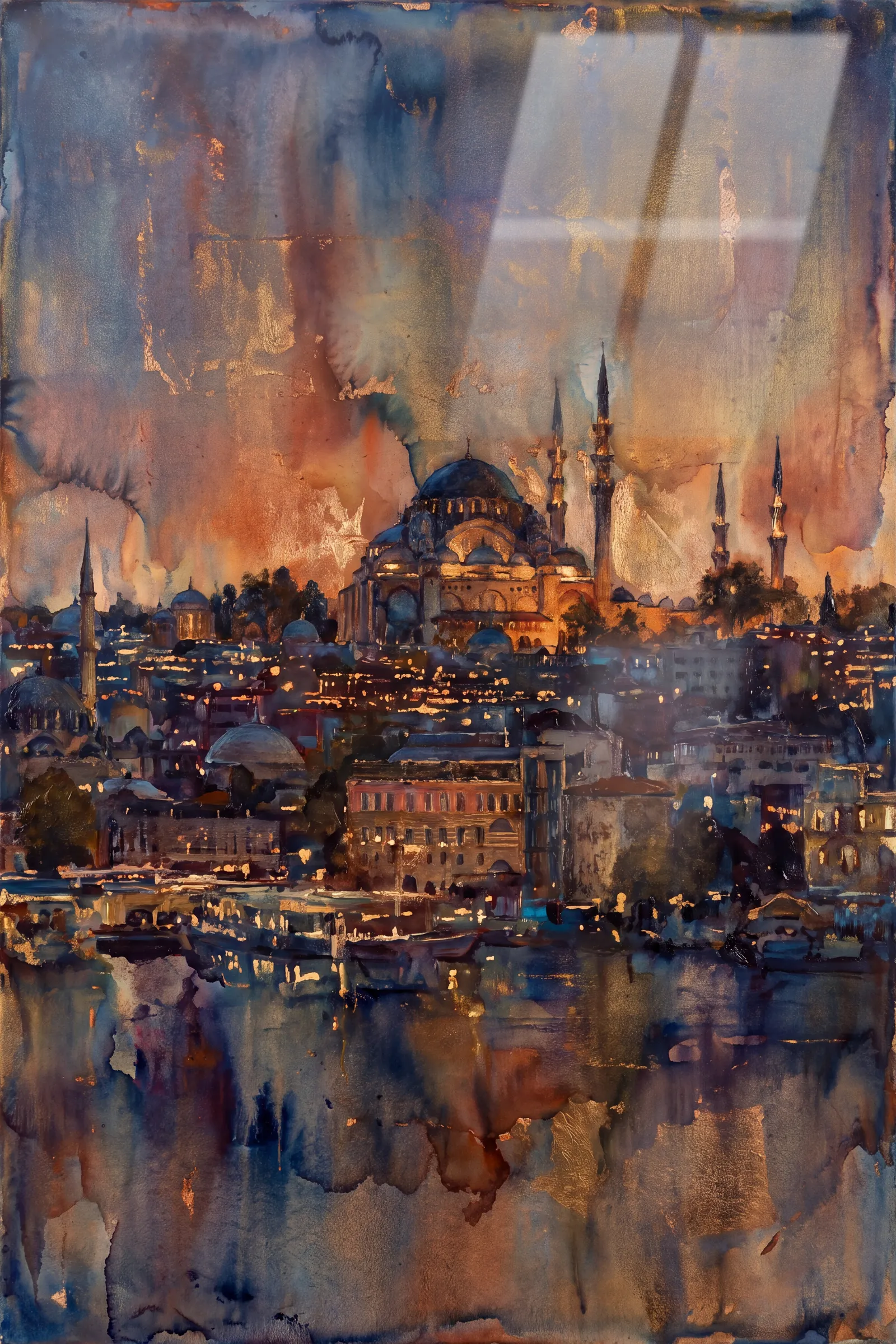 İstanbul Silüeti — VV Studio cam tablo
