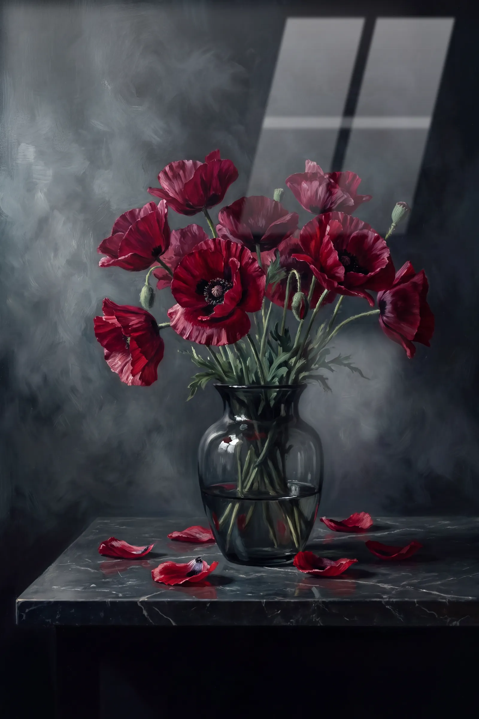 Gelincik Vazosu — VV Studio cam tablo